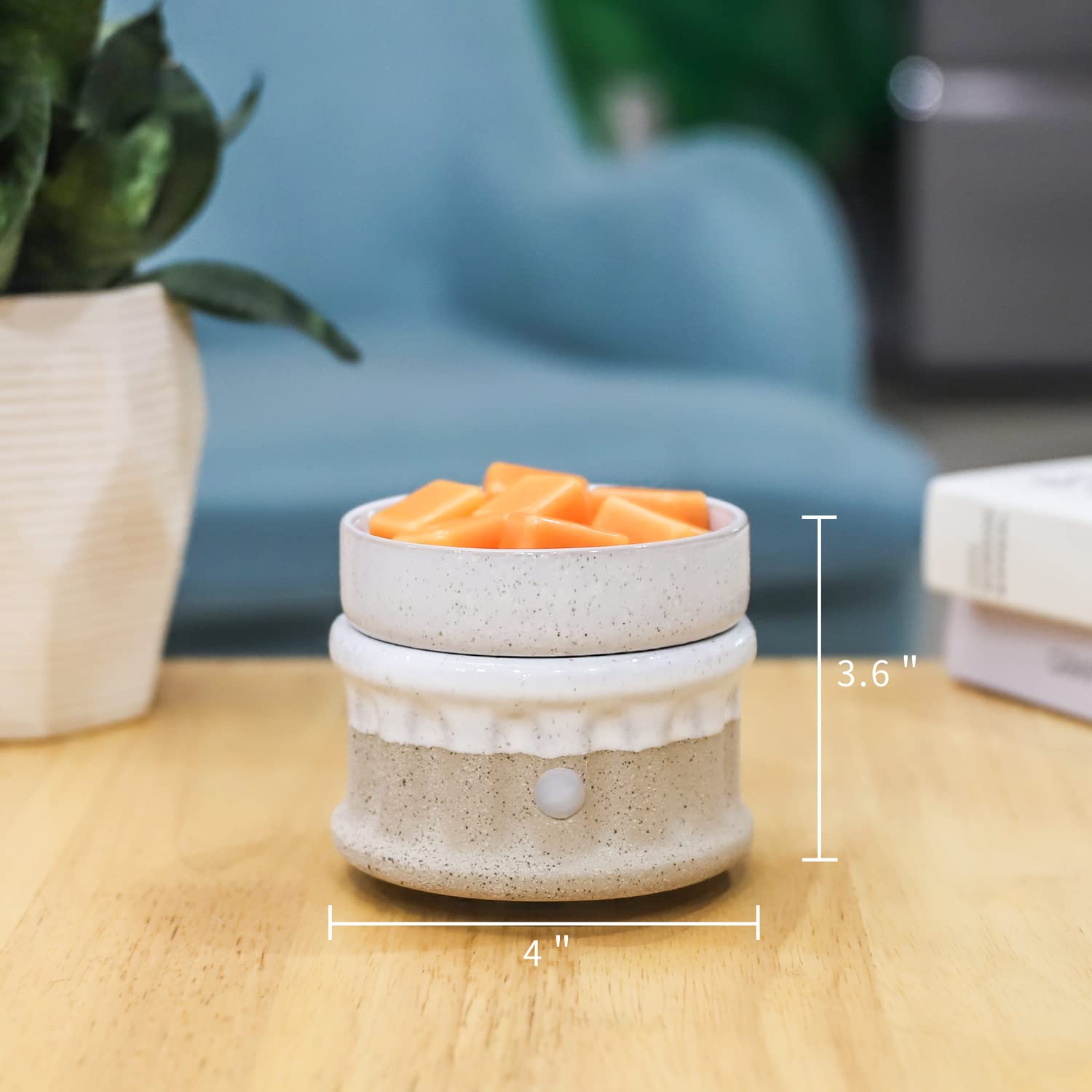 Ceramic Wax Melter 3-in-1 Candle Warmer for Scented Wax - Electric Fragrance Burner