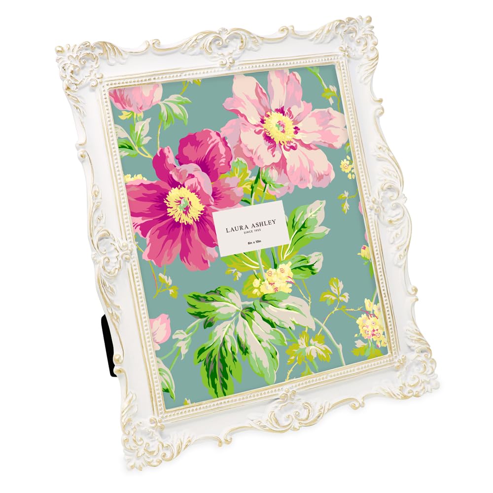 Resin Picture Frame â€?Handcrafted Floral Design with Easel for Tabletop and Wall Display