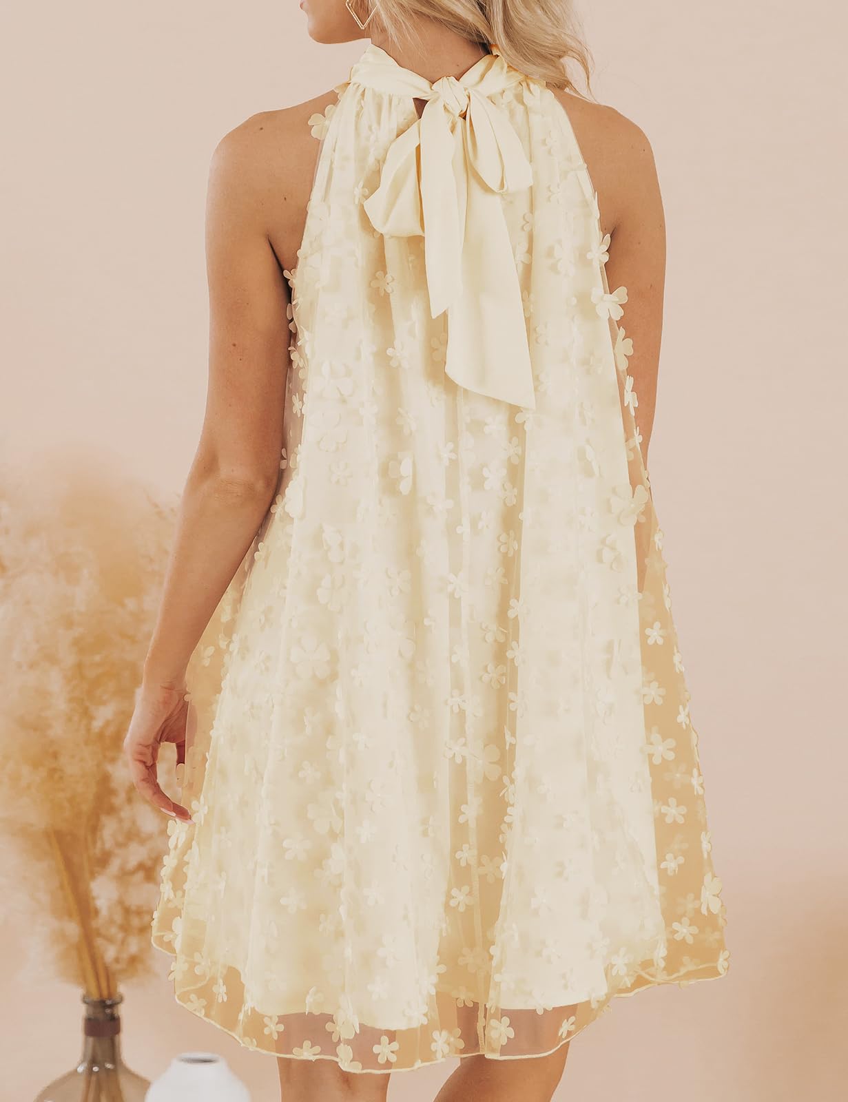 Women's Summer Formal Dresses Cocktail Halter Swing Dress Cute A Line Dress