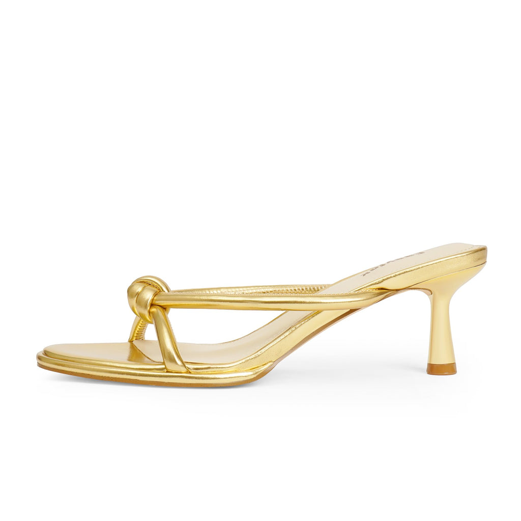 Womens Heeled Sandals Rounded Open Toe Kitten Heels Slip on Bow Mules Sandals