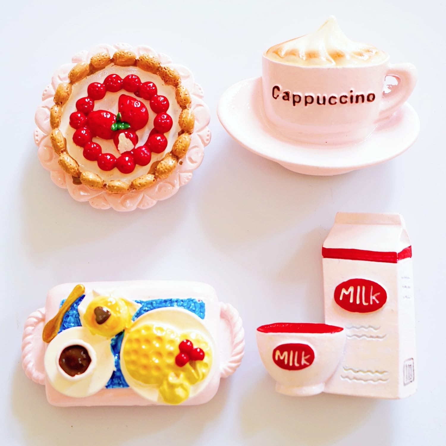 Cute Pink Aesthetics Kitchen Refrigerator Magnets â€?Strong Magnetic Hand-Painted Decor, Eco-Resin Magnets for Fridge