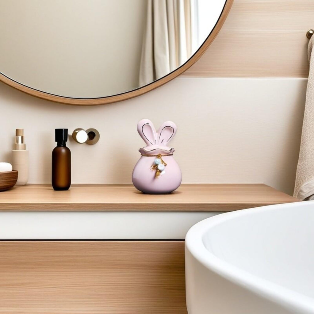 Rabbit Shaped Ceramic Storage Jar, Ceramic Jewelry Trinket Box, Storage for Ring Necklace Bracelet Earrings Rings Specie and Accessories