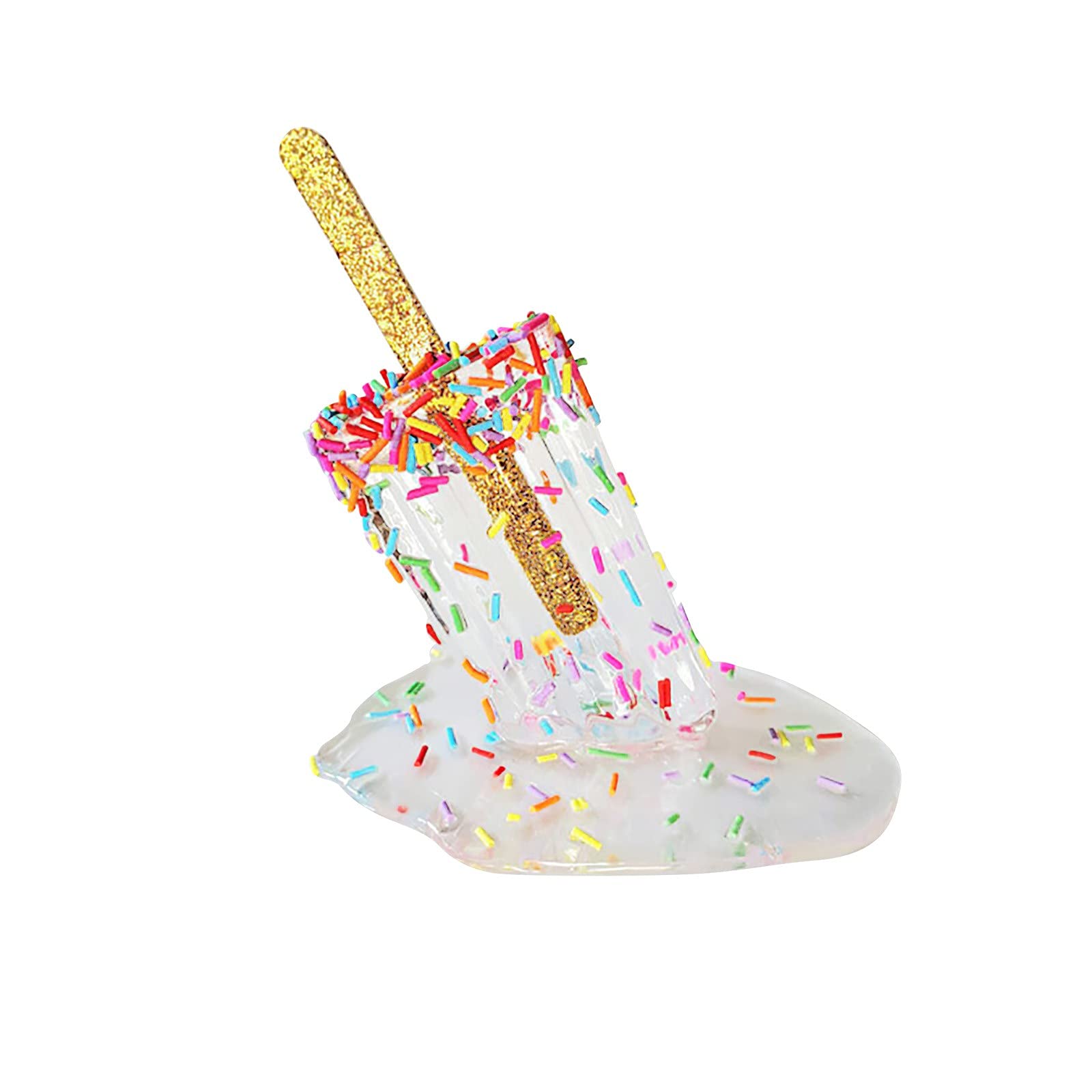 Melting Popsicle Sculpture - Creative Melting Ice Cream Resin Home Decor