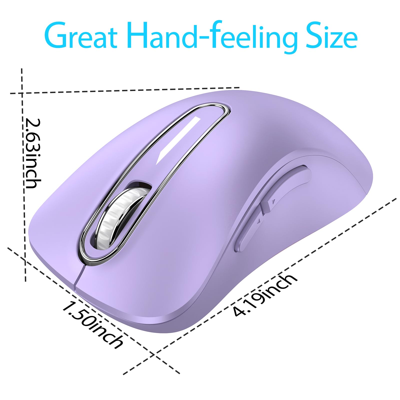 Portable Computer Wireless Mouse for Laptop, PC, Desktop, MacBook, 5 Buttons