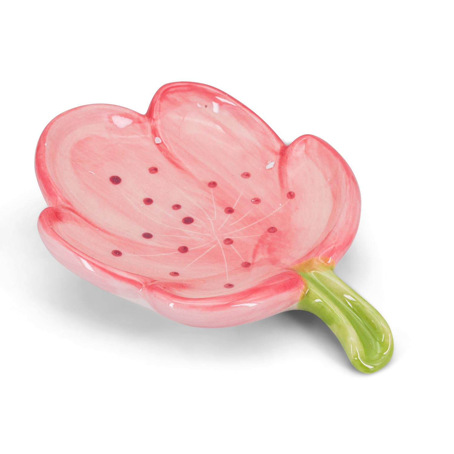 Ceramic Flower Soap Dish Holder for Bathroom