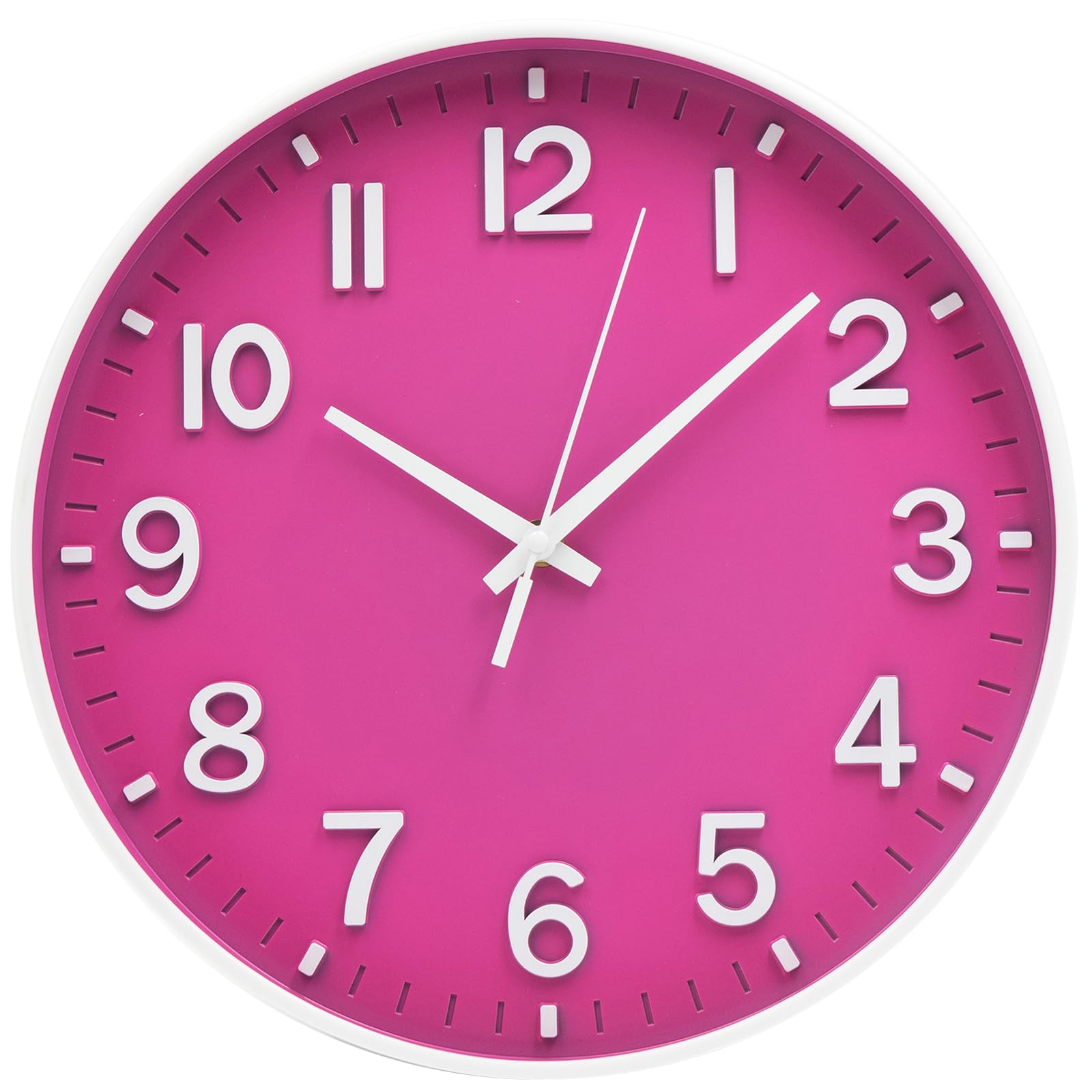 Wall Clocks Battery Operated - 12 inch Silent Non Ticking Modern