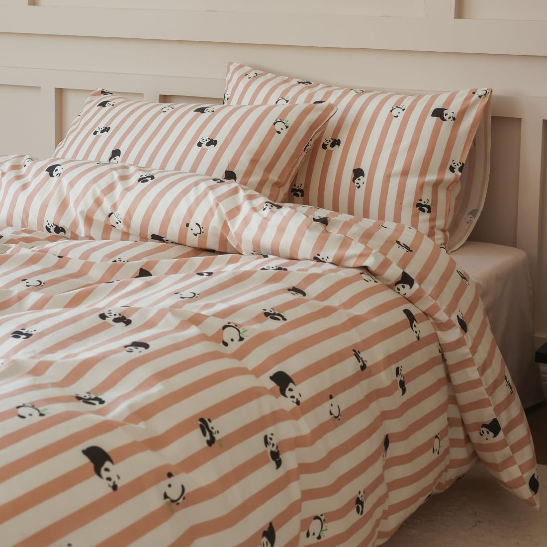 Cute Duvet Cover Sets 100% Cotton Bedding Comforter Cover Full 2 Pillowcases