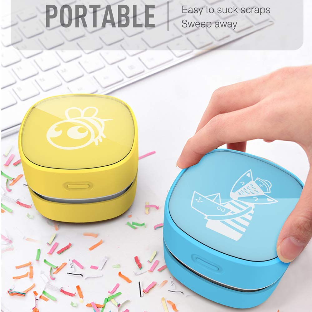 Desktop Vacuum Cleaner, Mini Table dust Sweeper Energy Saving, High Endurance up to 400 mins, Cordless & 360º Rotatable for Cleaning