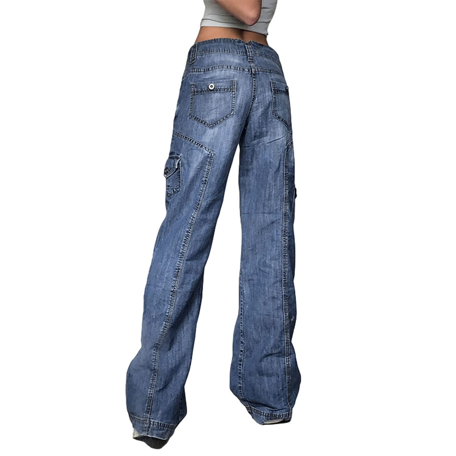 Women's Y2K High-Waisted Boyfriend Jeans â€?Streetwear Denim Pants