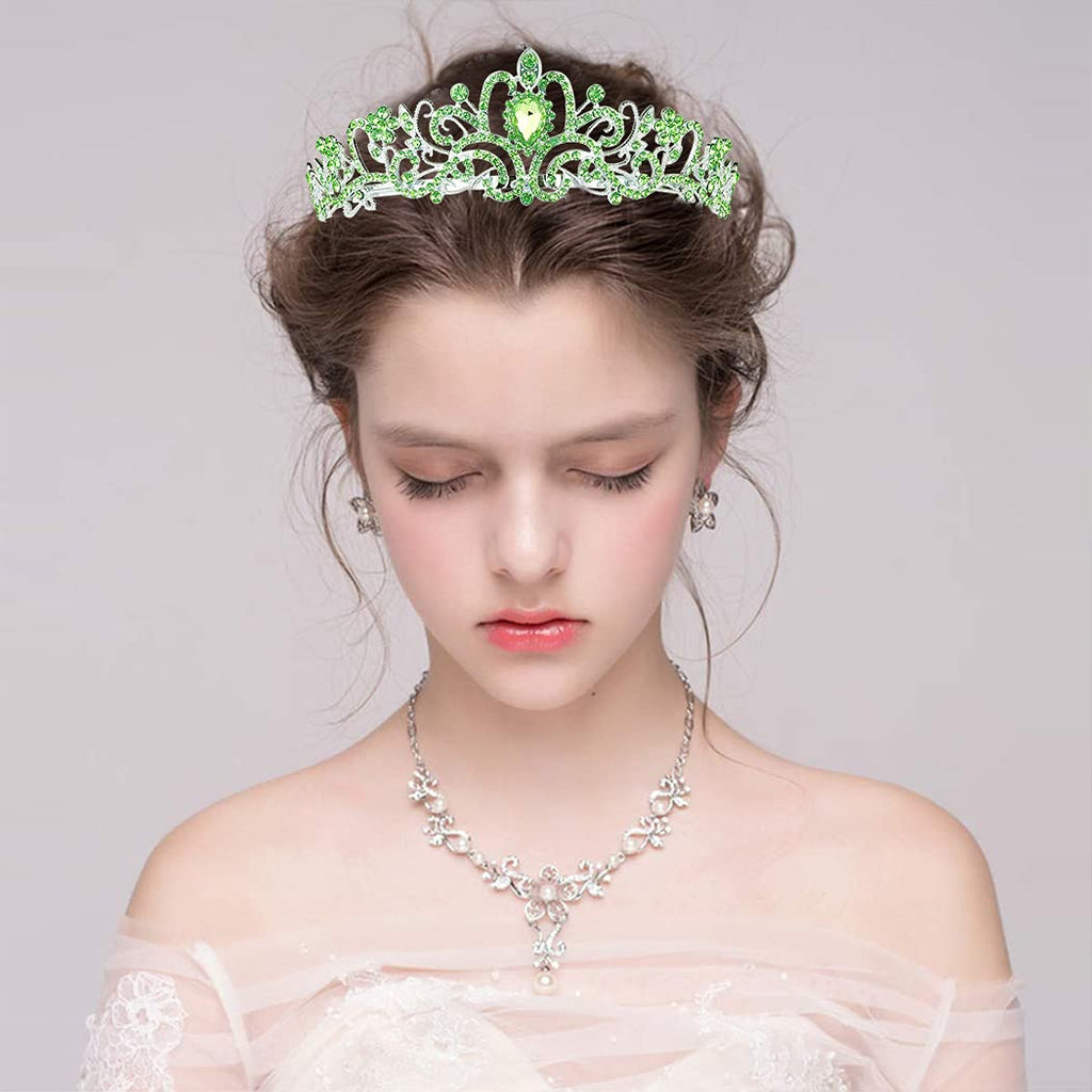 Princess Crystal Tiara Crown Headband Elegant Crown With Combs