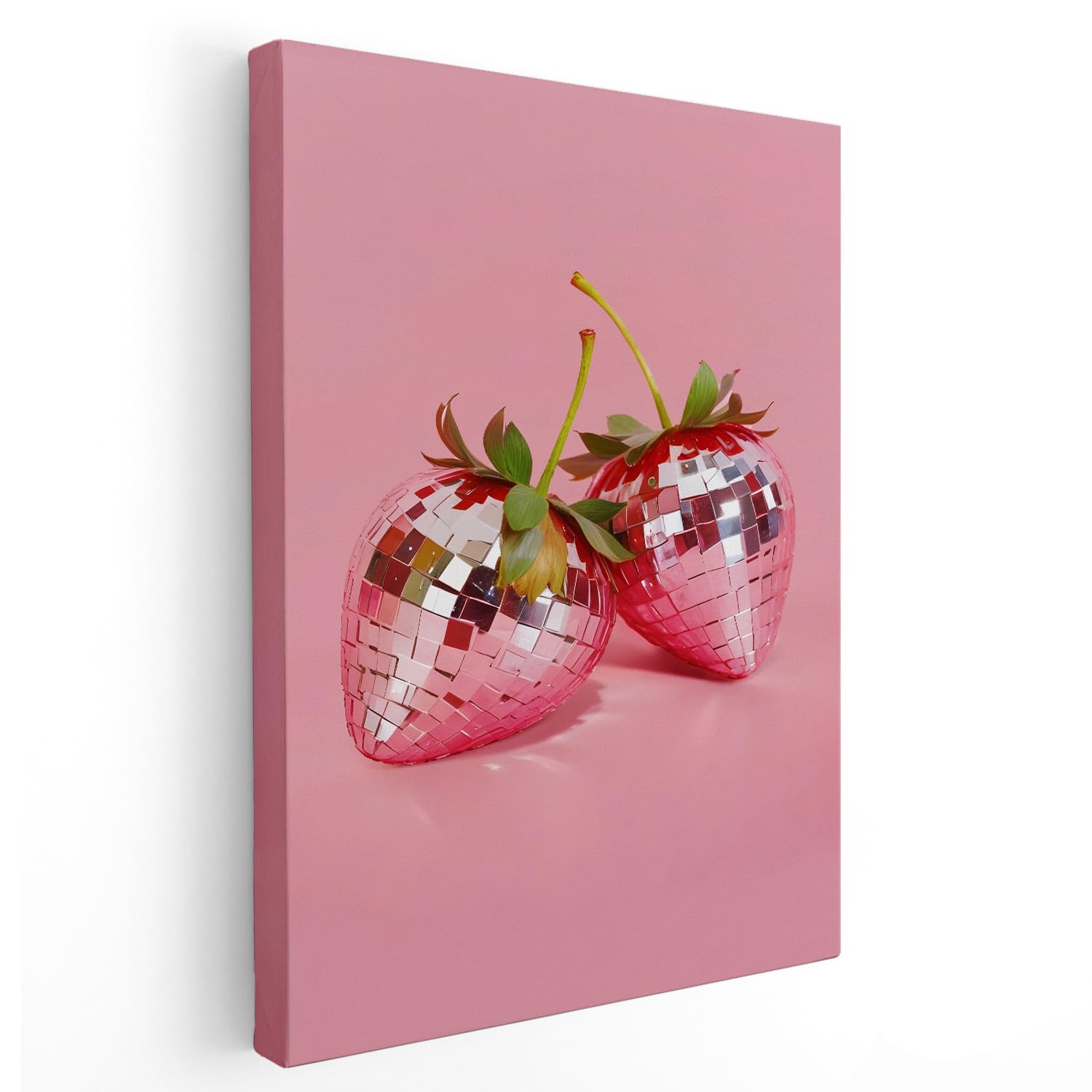 Preppy Hot Pink Disco Ball Wall Art â€?Trendy Retro Y2K Aesthetic Decor, 11x14 Inches Framed