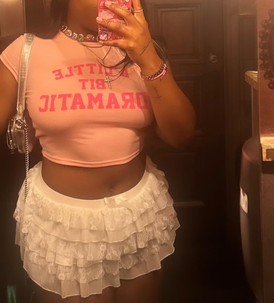 Y2k Graphic Baby Tees Summer Crop Top for Women