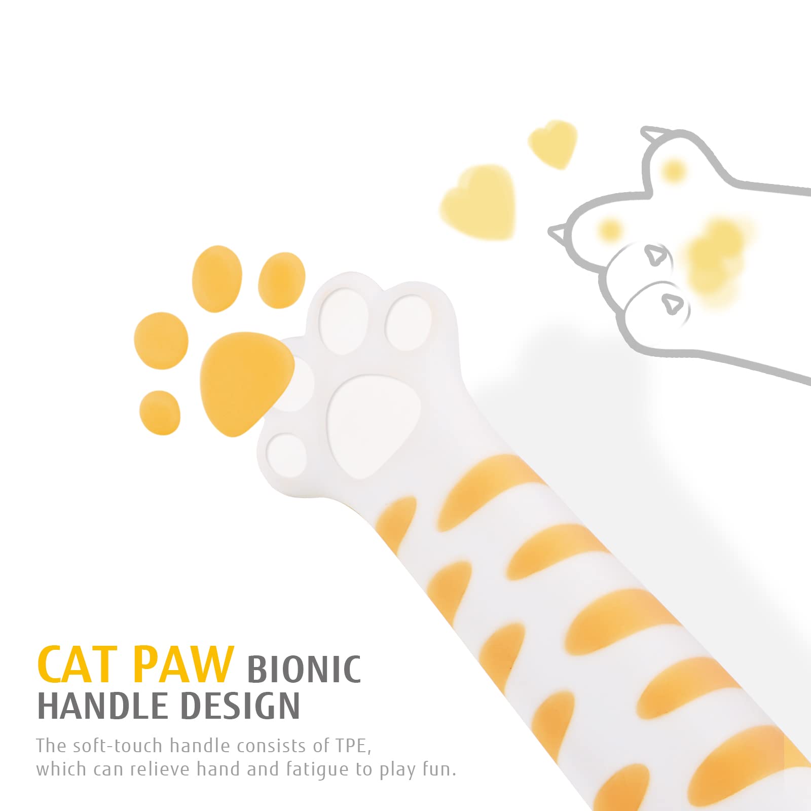 Cute Kitchen Knife Set, Dishwasher Safe, 5-piece Non-Stcik Knives Set with Detachable Block and Scissors,Sharp for Chopping, Slicing, Dicing and Cutting