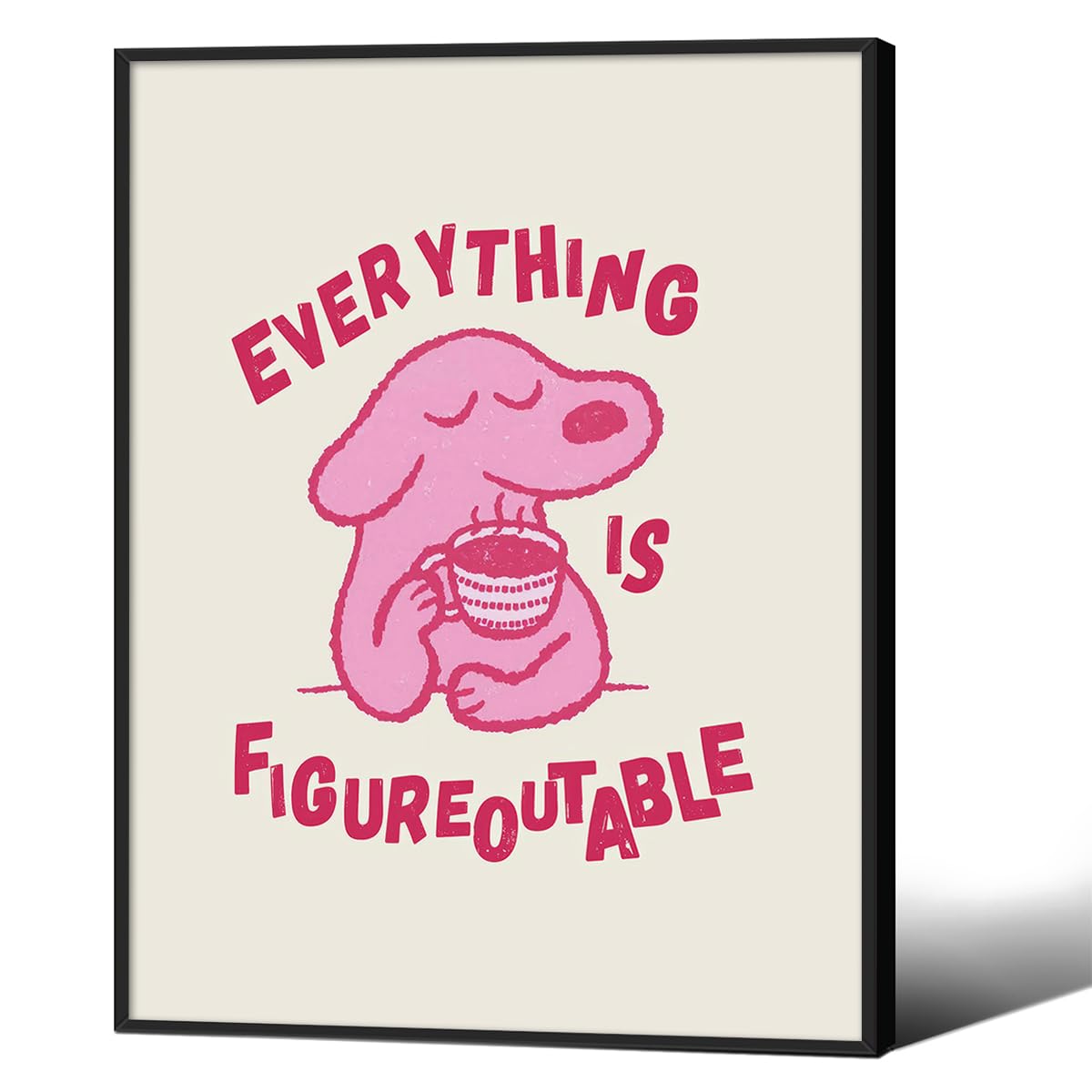 Quote Wall Art Motivational Cute Animal Posters Everything Is Figureoutable Prints Kids Bedroom Wall Decor 12X16 inch Unframed