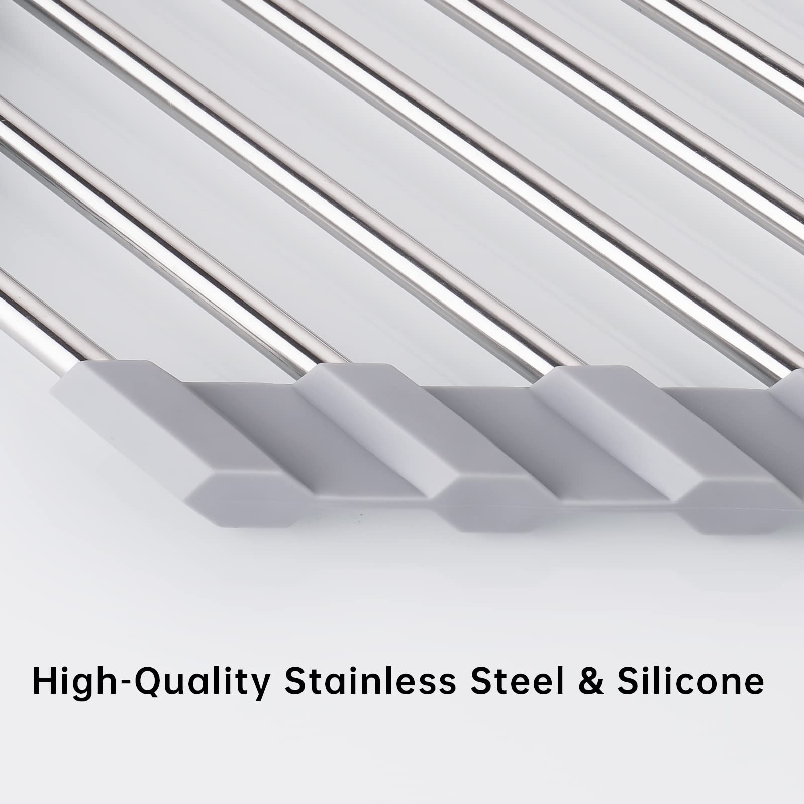 Triangle Foldable Dish Drying Rack, Small Roll-Up - Stainless Steel Over Sink Drainer for Kitchen Sink Corner, Rustproof