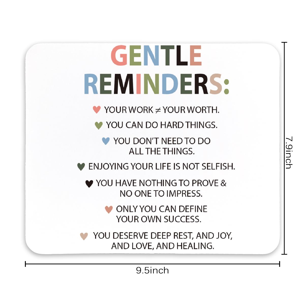 Non-Slip Rubber Smooth Aesthetic MousePads for Computer & Laptop, 9.5x7.9 inches