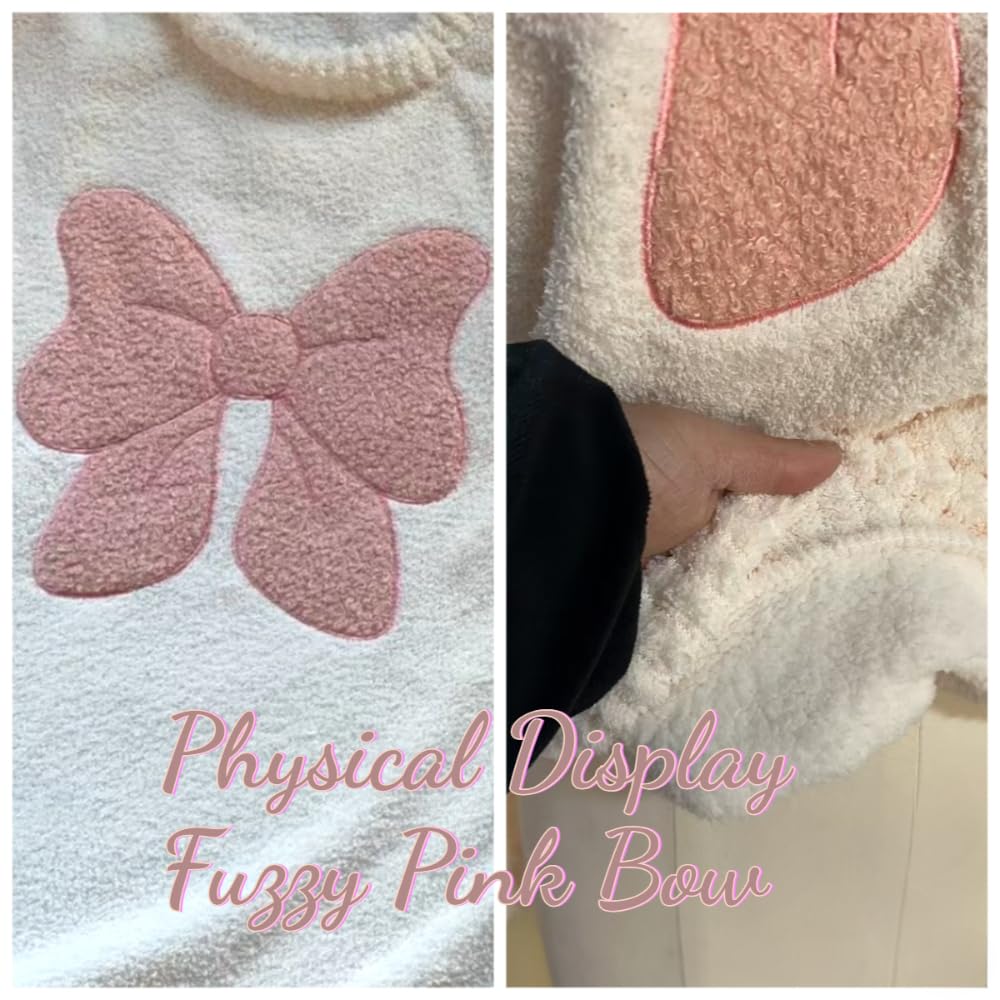 Women Kawaii Loungewear Sleepwear Fuzzy Sets