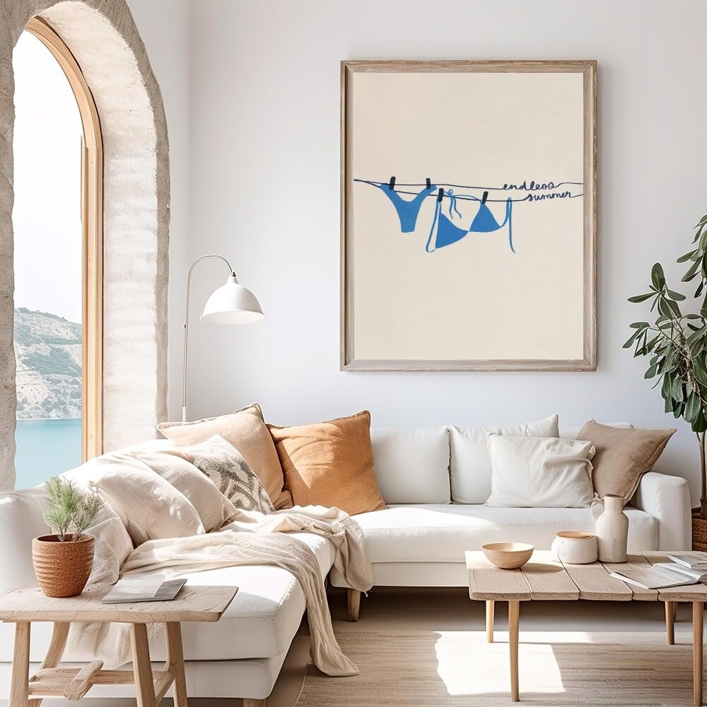 Ocean Inspired Aesthetic Print Coquette Wall Art Fun and Cute Decor