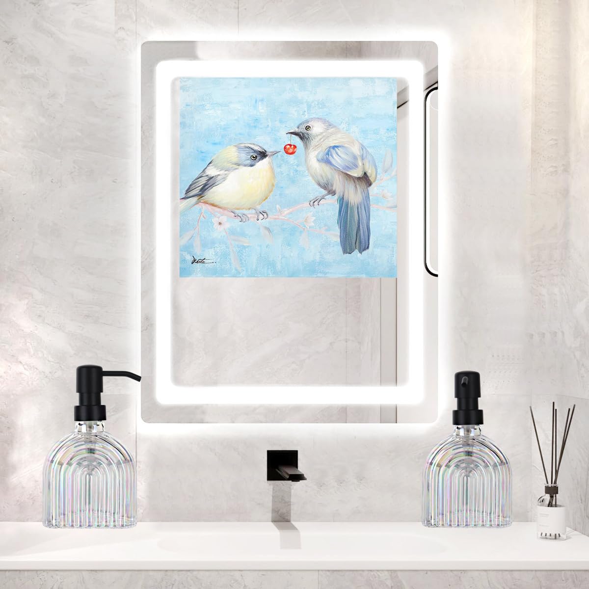 Glass Soap Dispenser Bathroom, 9 Oz Kitchen Soap Dispenser, Refillable Liquid Modern Soap Dispenser for Hand Soap, Lotion Dispensers Bottle