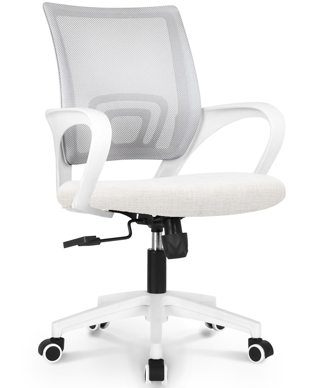 Office Desk Computer Chair Ergonomic Mesh Gaming Mid Back Seat with Comfy Lumbar Support Adjustable Height Swivel