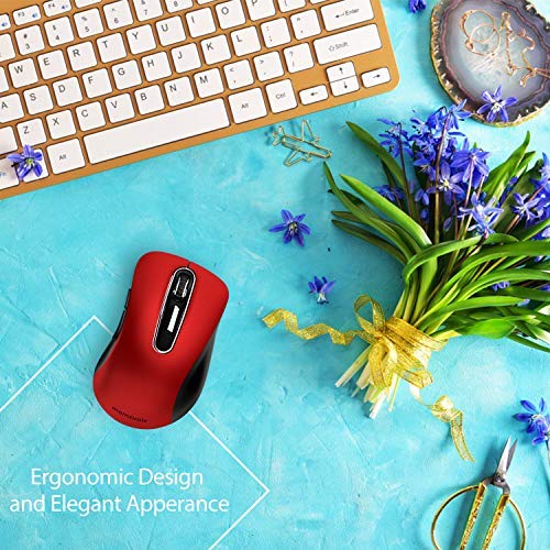 Portable Computer Wireless Mouse for Laptop, PC, Desktop, MacBook, 5 Buttons