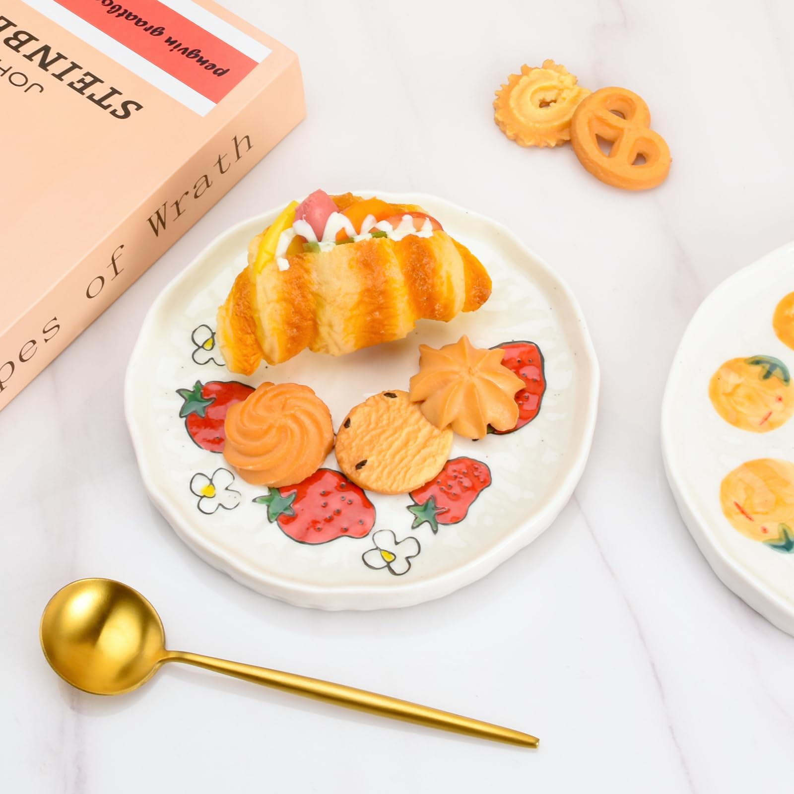 Ceramic Dinner Plate, Cute Creative Plates Design, Printed Dinnerware