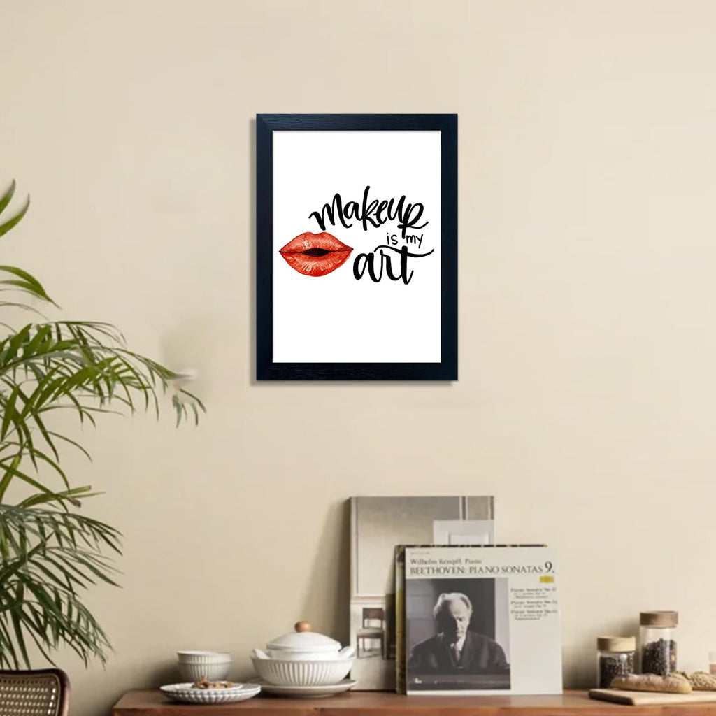 Pink Makeup Room Wall Art Fashion Canvas Wall Art Beauty Room Decor Art Pink Lips Canvas Artwork Trendy Girly Wall Art Women Bedroom Bathroom Decor Print