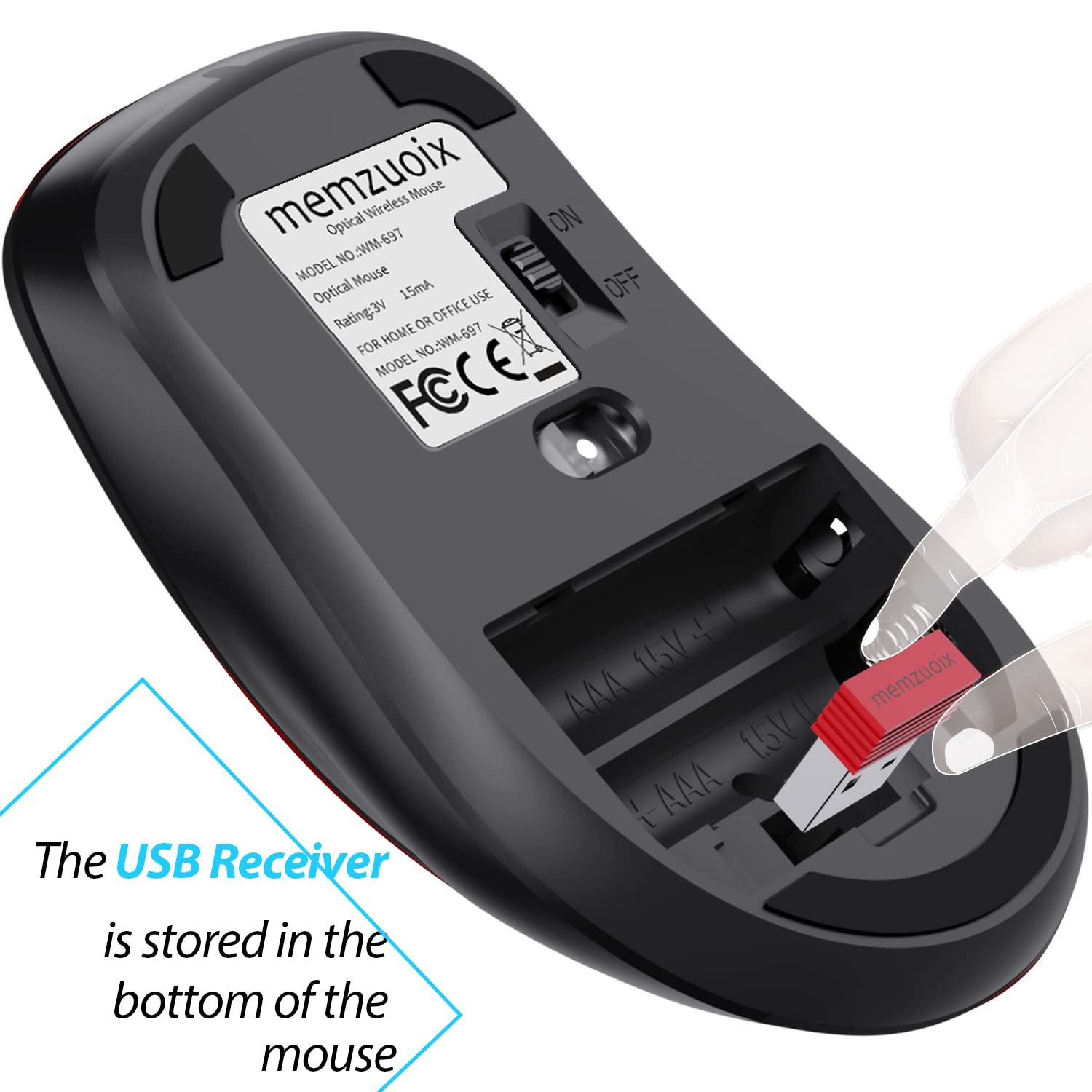 Portable Computer Wireless Mouse for Laptop, PC, Desktop, MacBook, 5 Buttons