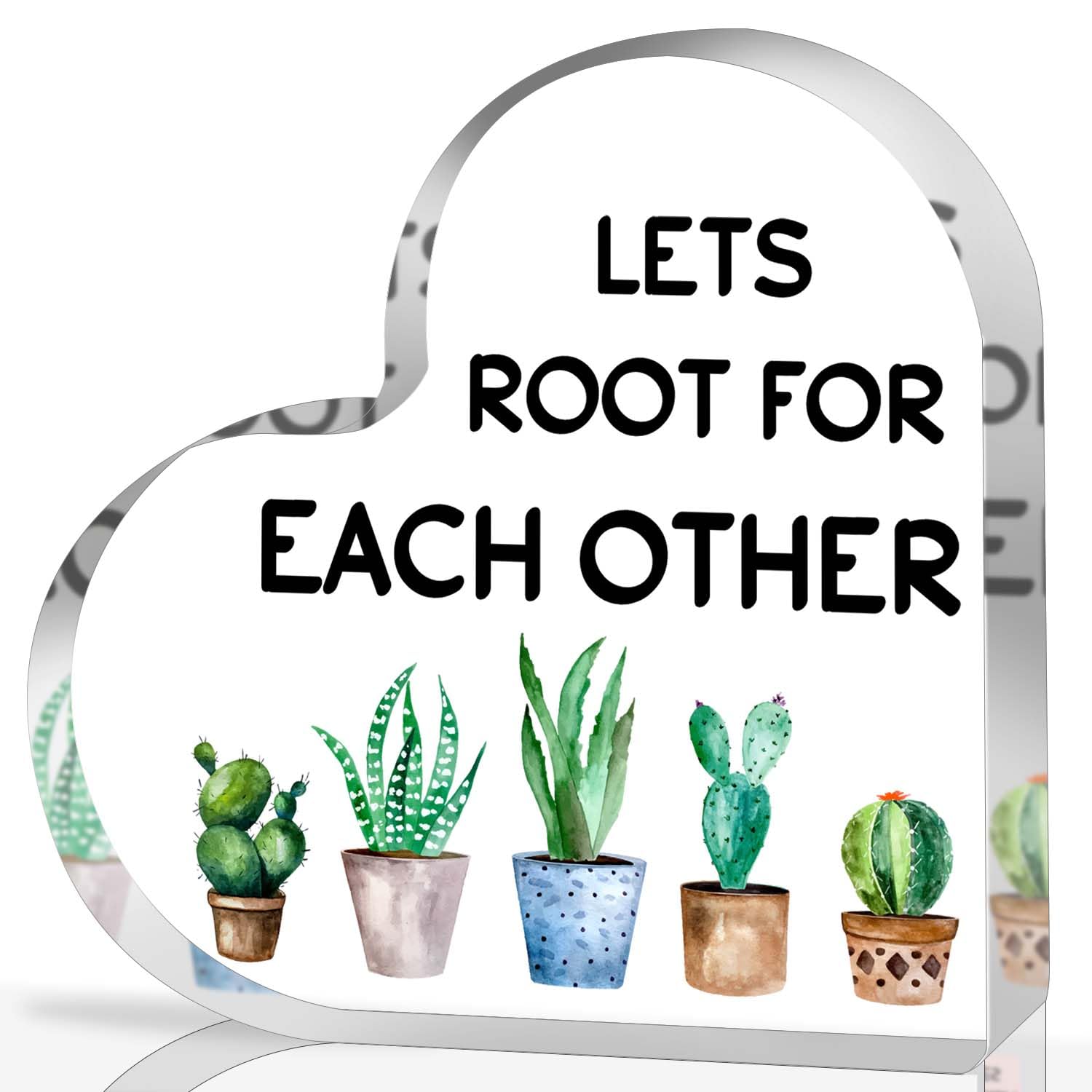 Note to Self Motivational Acrylic Heart Decor