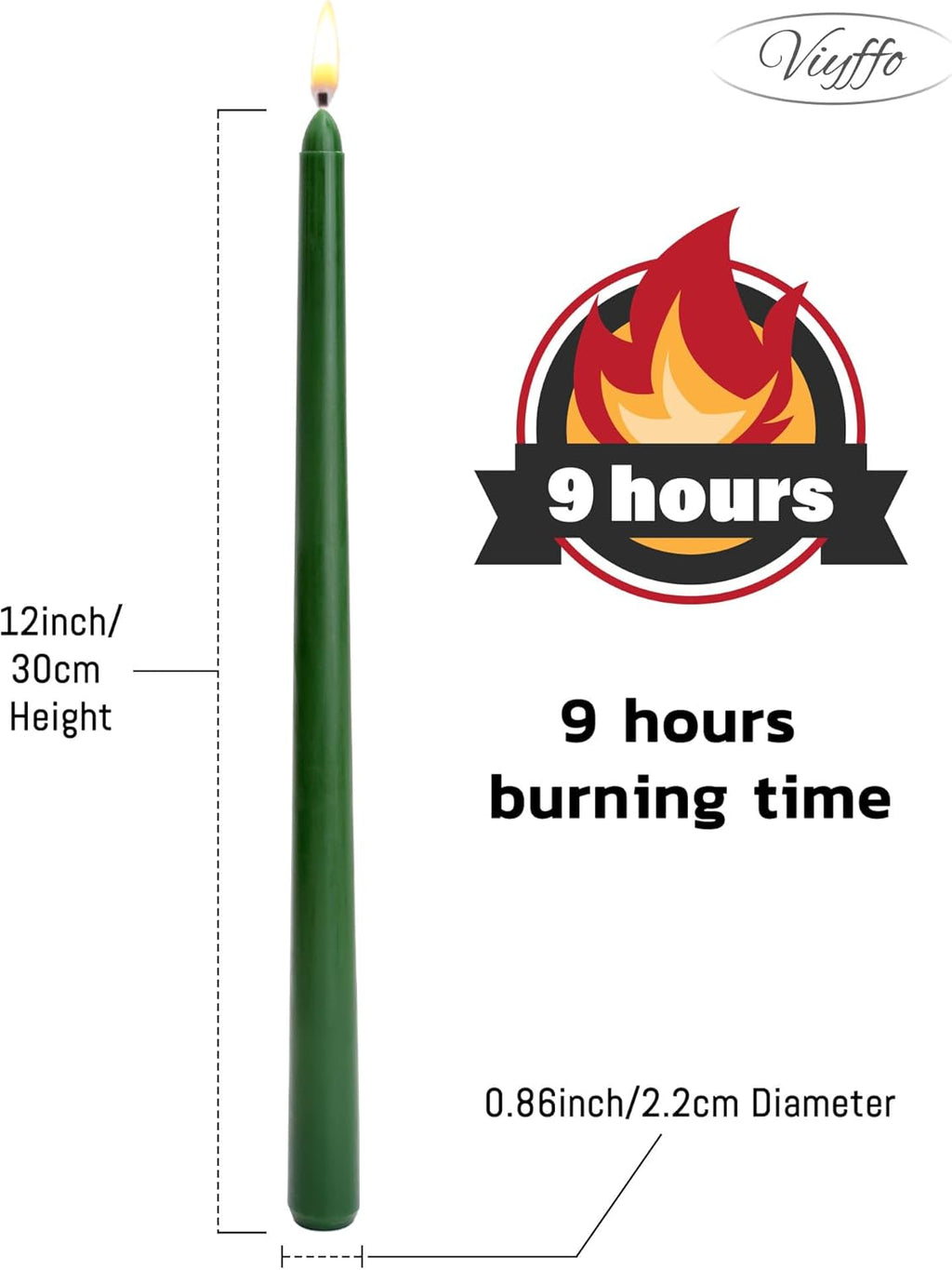 Taper Candles Unscented Smokeless Long Tall Tapered Candle for Candlesticks SticksHome Decor Dinner