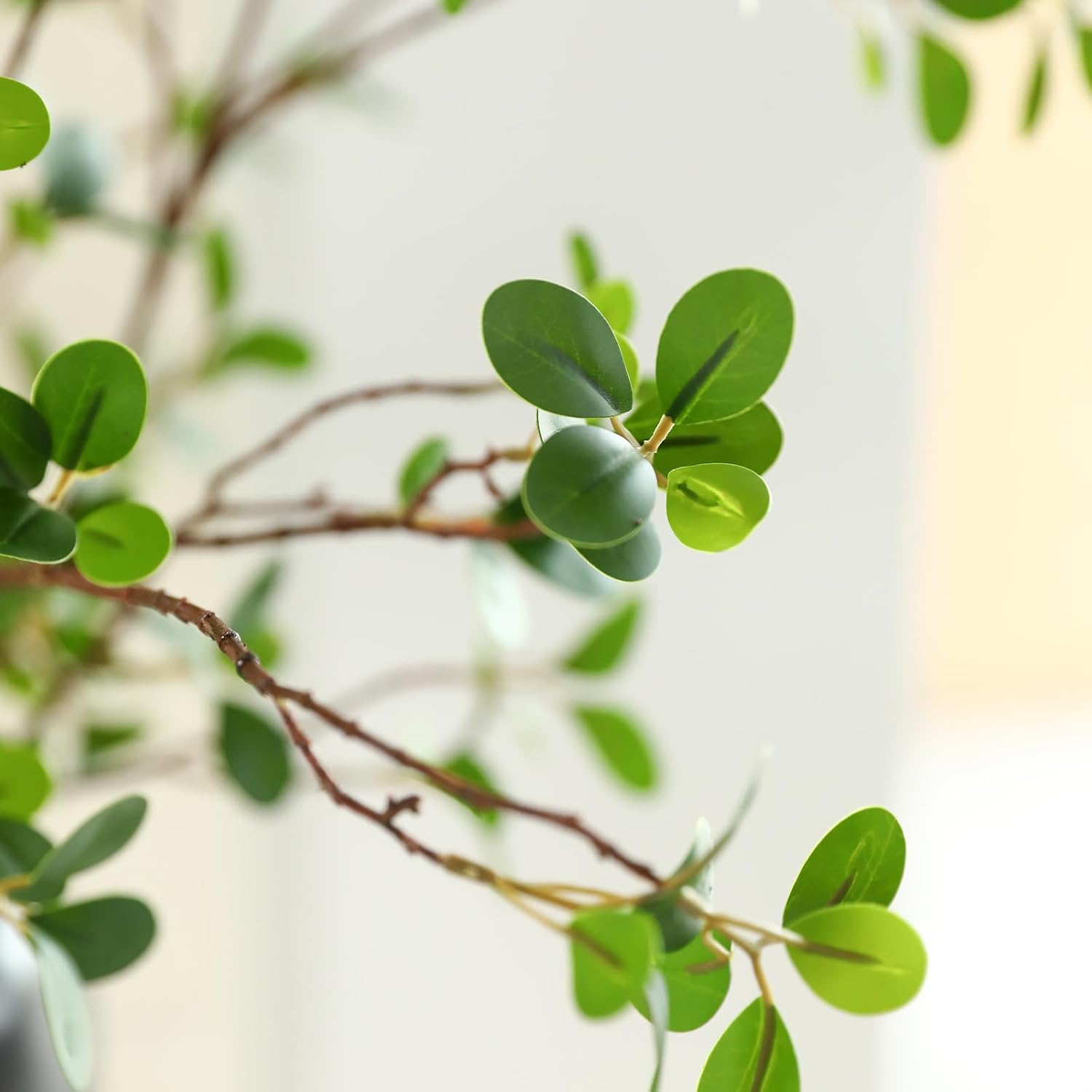 Lucky Artificial Lemon Branches, 4pcs of 27 Inch, Realistic Green Leaves and Yellow Lemon Fruit, Kitchen and Home Decor Plants, Greenery Stems