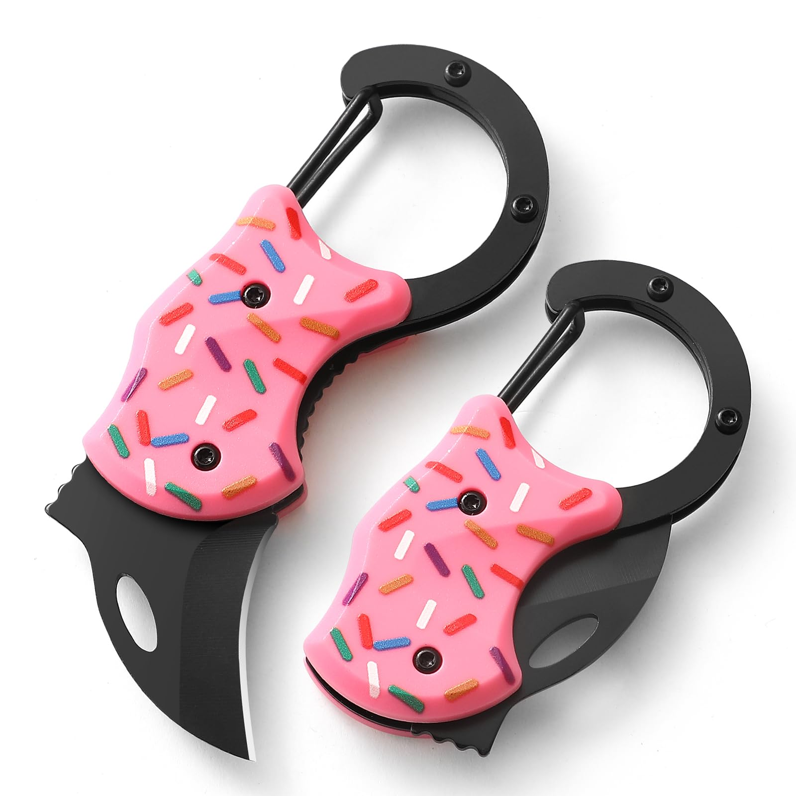 Folding Pocket Utility Knife,1.34''Blade Small EDC Knife,Pink Pocket Knife