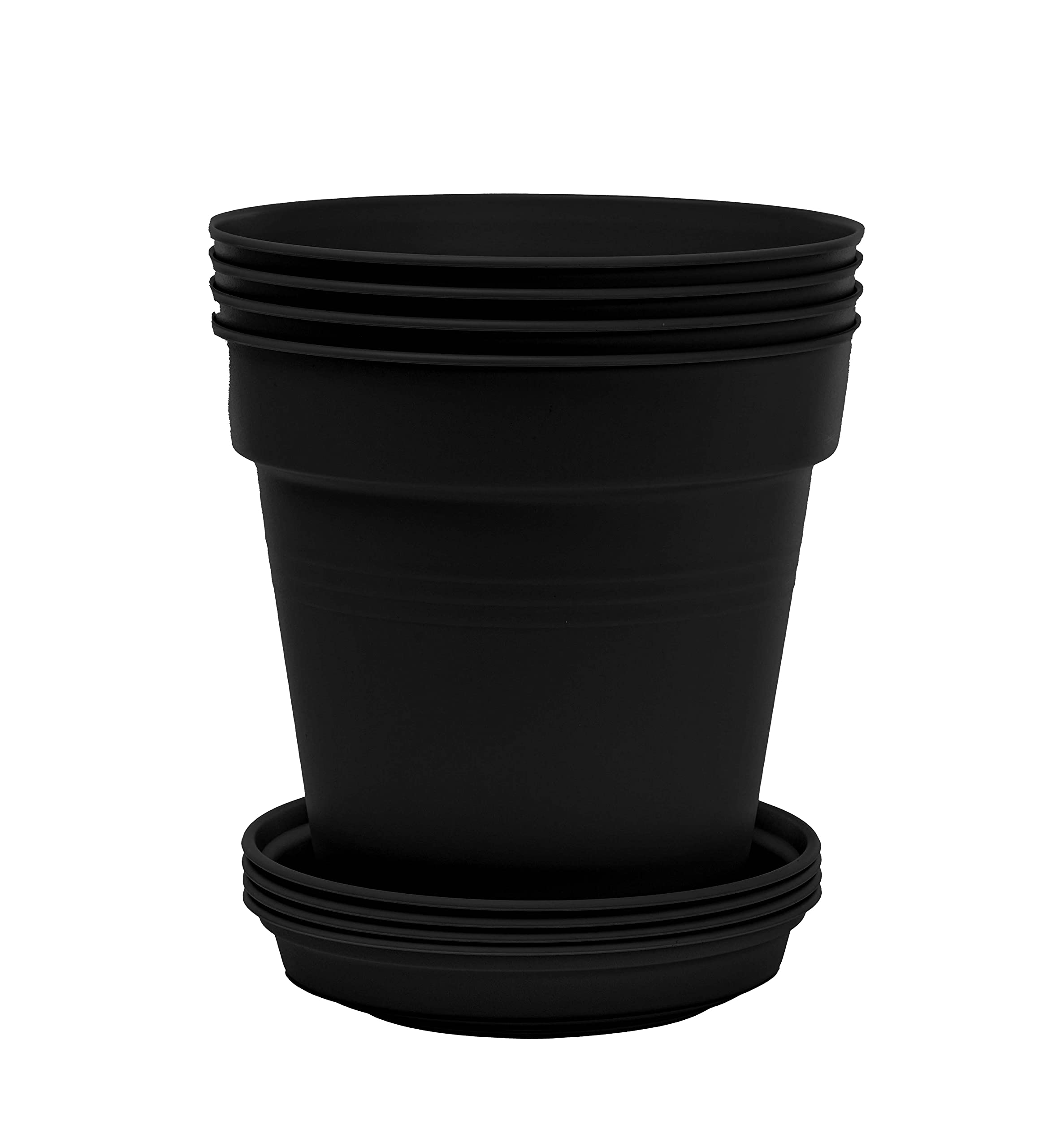 Home Garden Pots 4pk - Flowers, Herbs, Plants, Indoor, Outdoor, Colorful, 13cm Diameter (5in))