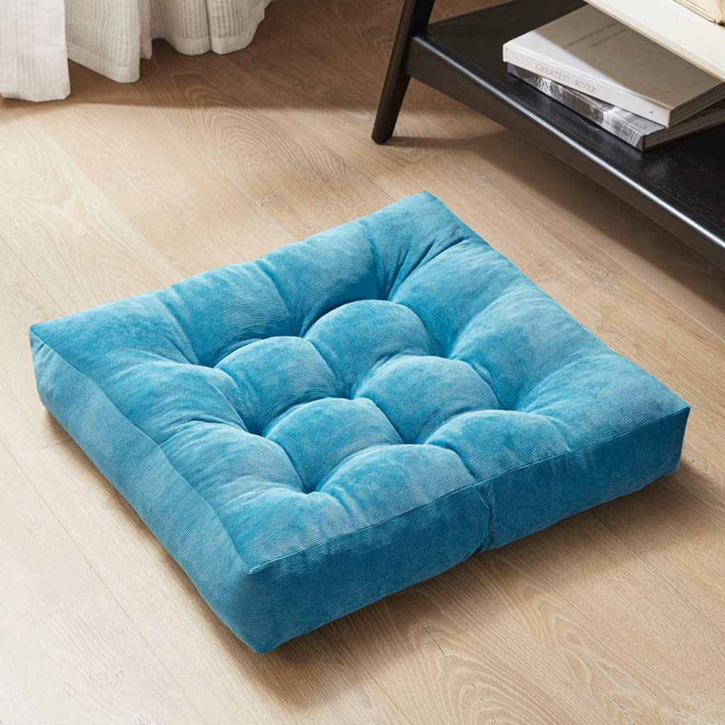 Square Large Pillows Seating Meditation Floor Pillow, Tufted Corduroy Cushion for Living Room