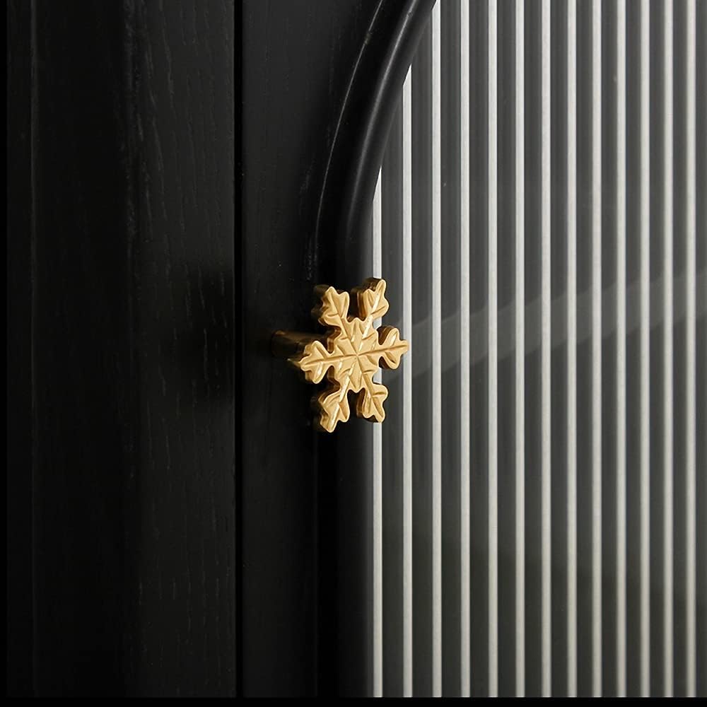 Gold 4 Pack Brass Knobs for Dresser, Drawers and Cabinet Decorative