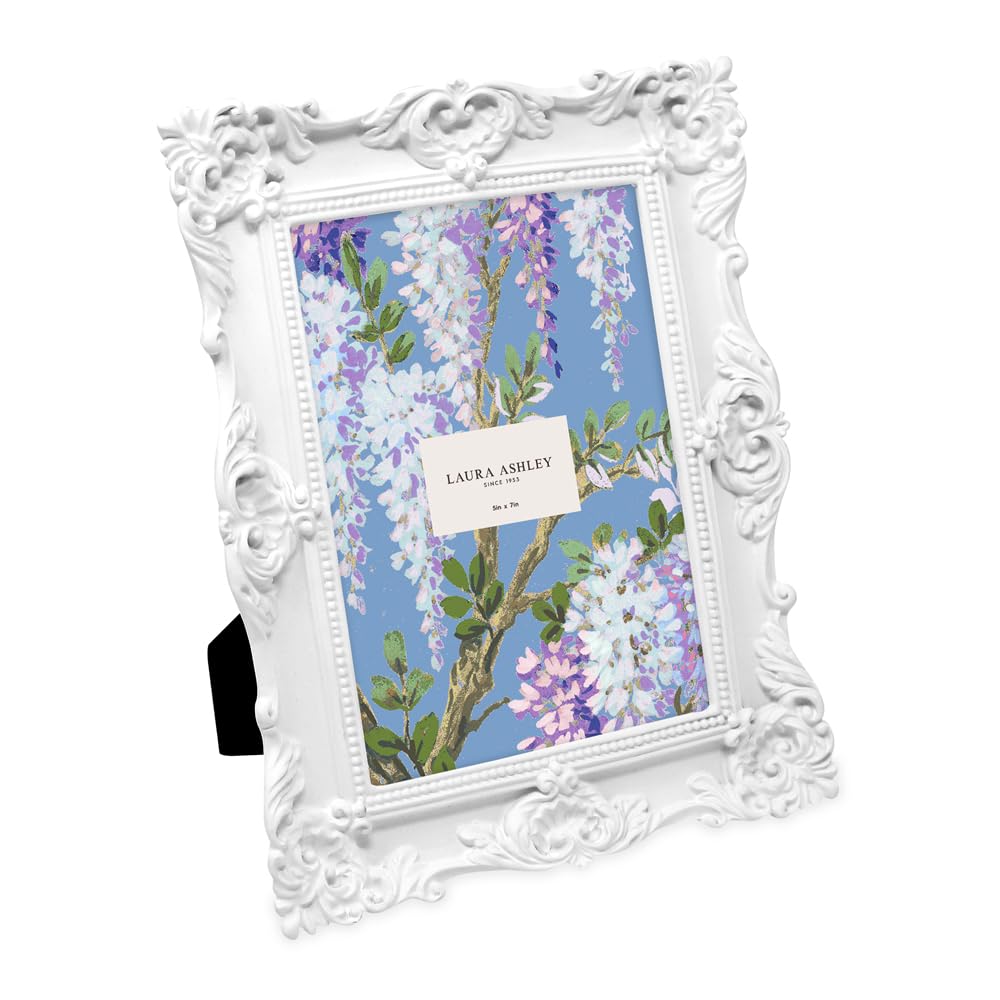 Resin Picture Frame â€?Handcrafted Floral Design with Easel for Tabletop and Wall Display