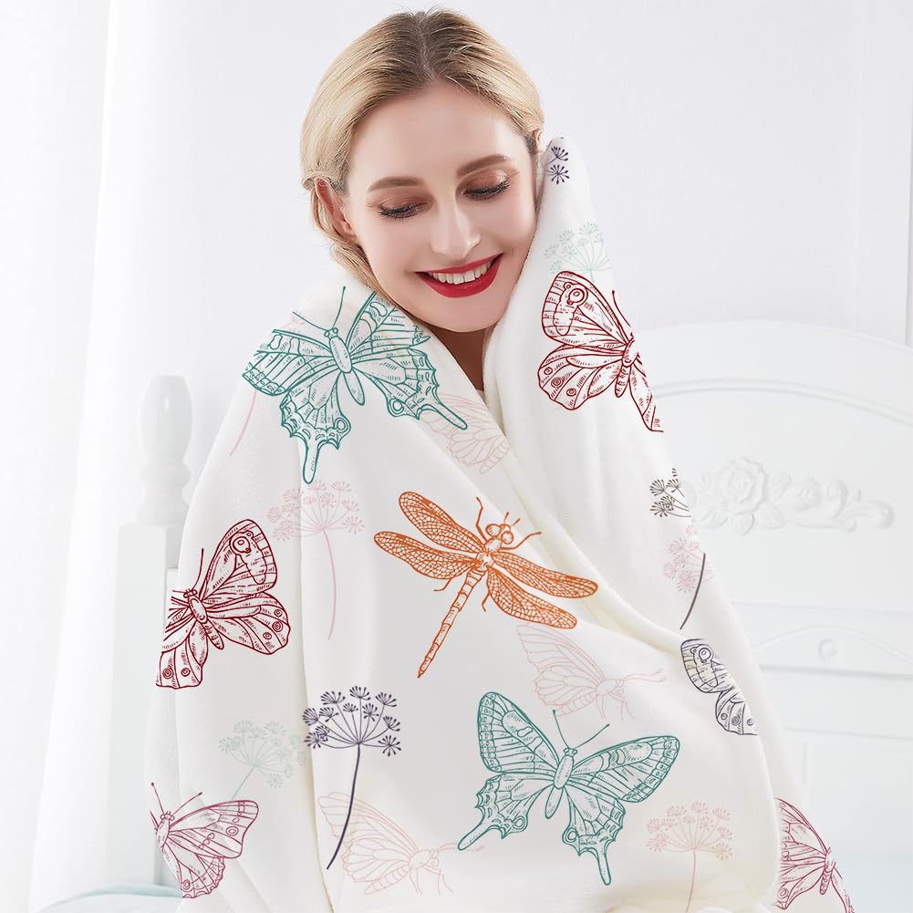 Super Soft Cozy Throw Blanket Flannel Fleece Lightweight Fuzzy Comfy Blankets for Couch Sofa Bed