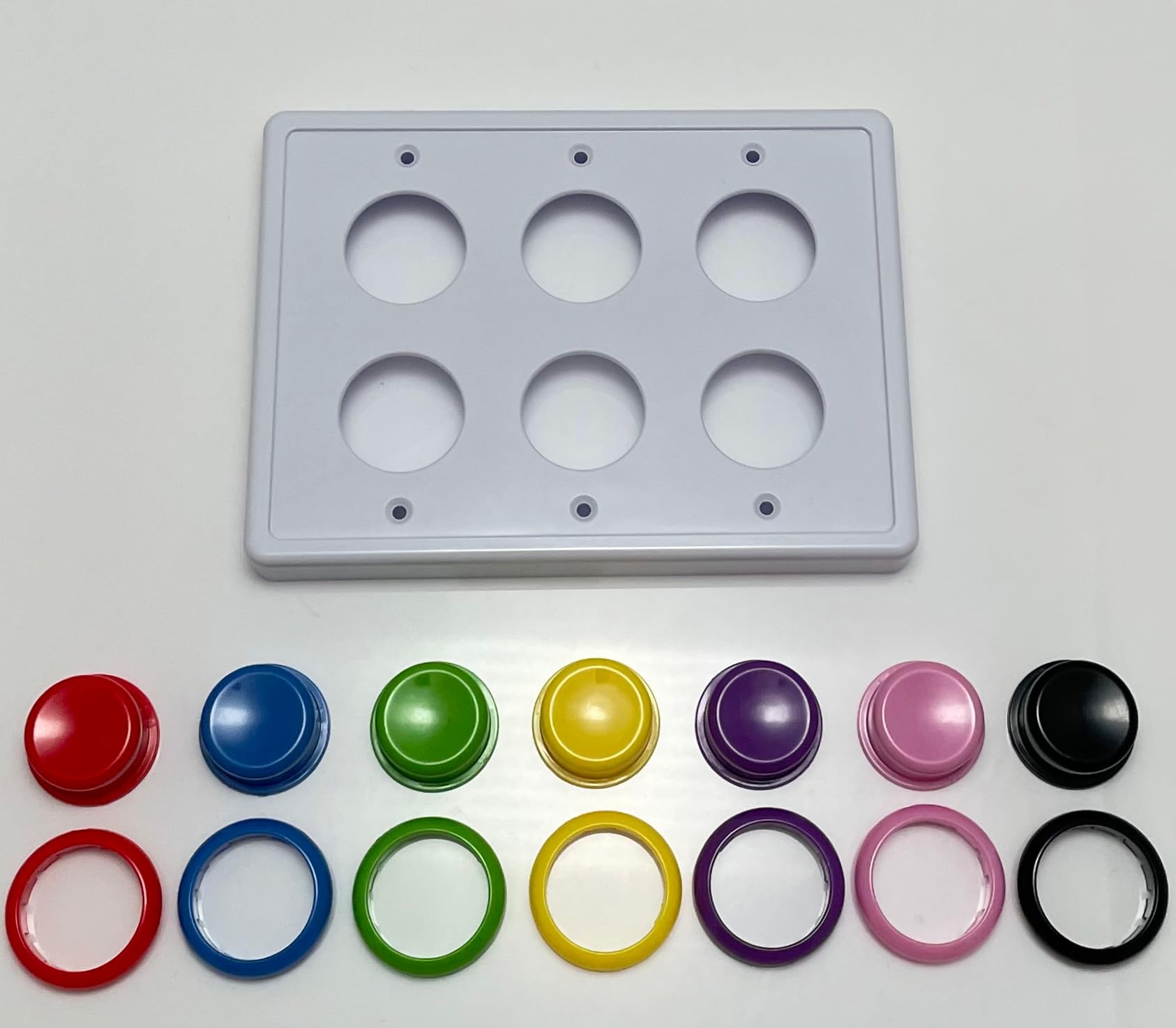 Faceplate Replacement Arcade Light Switch Plate Cover, Single Switch, 1-Gang Standard Size Rocker Wall Plate, Game Room Decorator, Kid Bedroom Wallplate