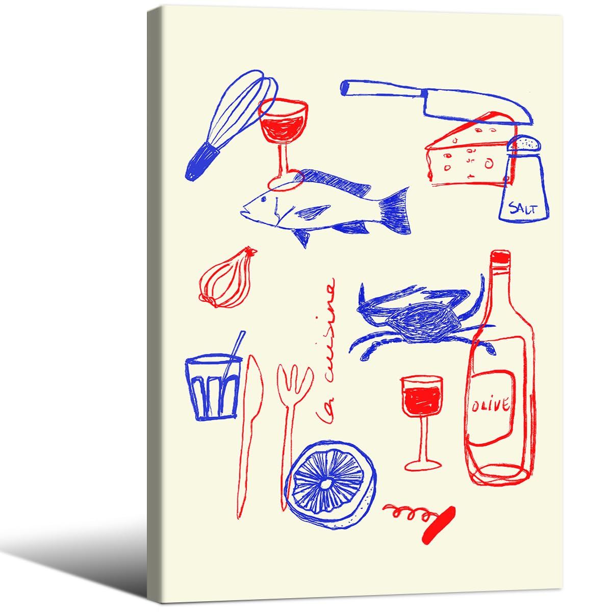 Modern Italian Kitchen Colorful Wall Art