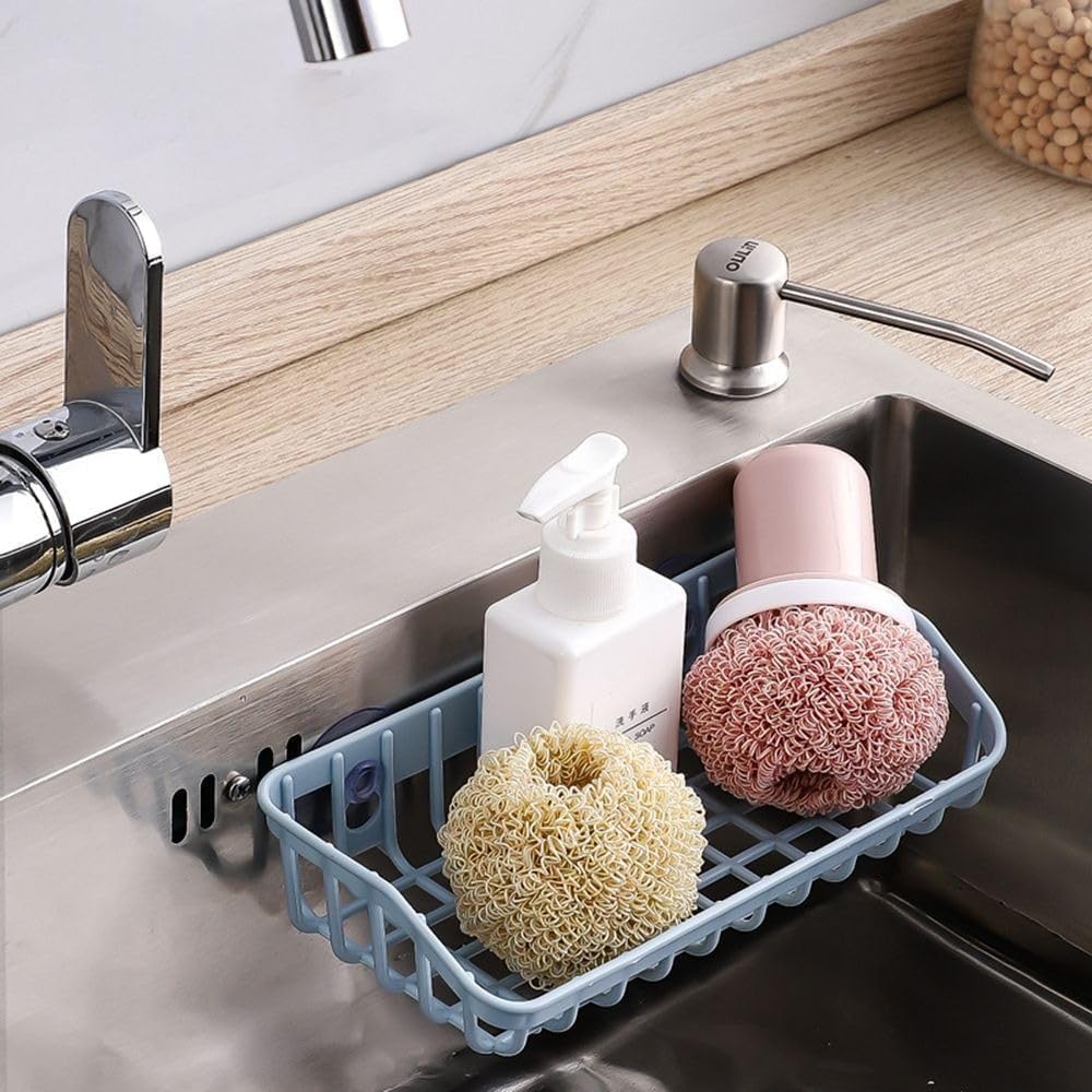 Multifunctional Drain Rack, Hanging Storage Rack Drain Rack Sink Shelf Suction Cup Organization