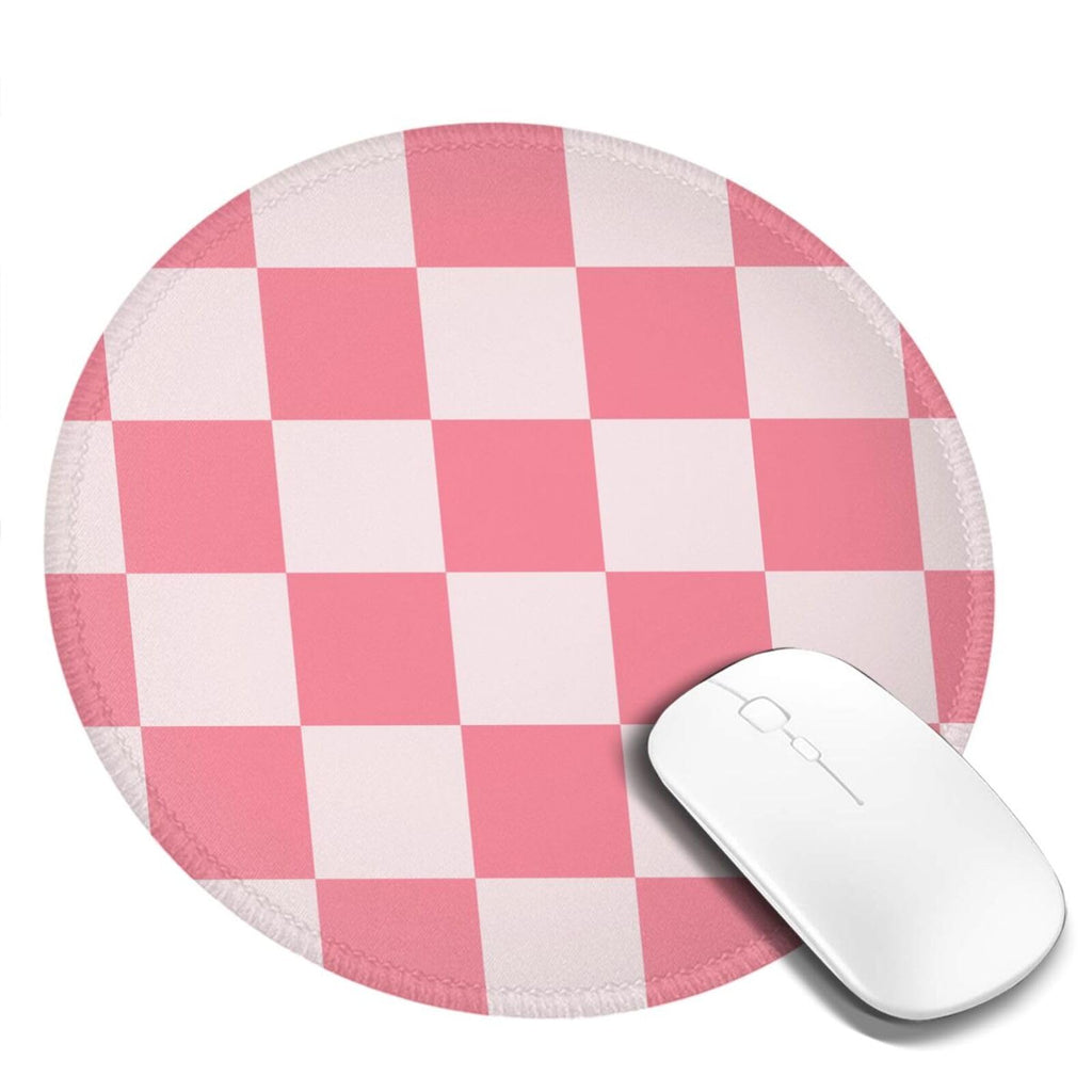 Round Mouse Pad Desk Top - Stitched Edges 8 X 8 Inch