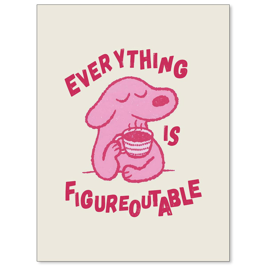 Quote Wall Art Motivational Cute Animal Posters Everything Is Figureoutable Prints Kids Bedroom Wall Decor 12X16 inch Unframed