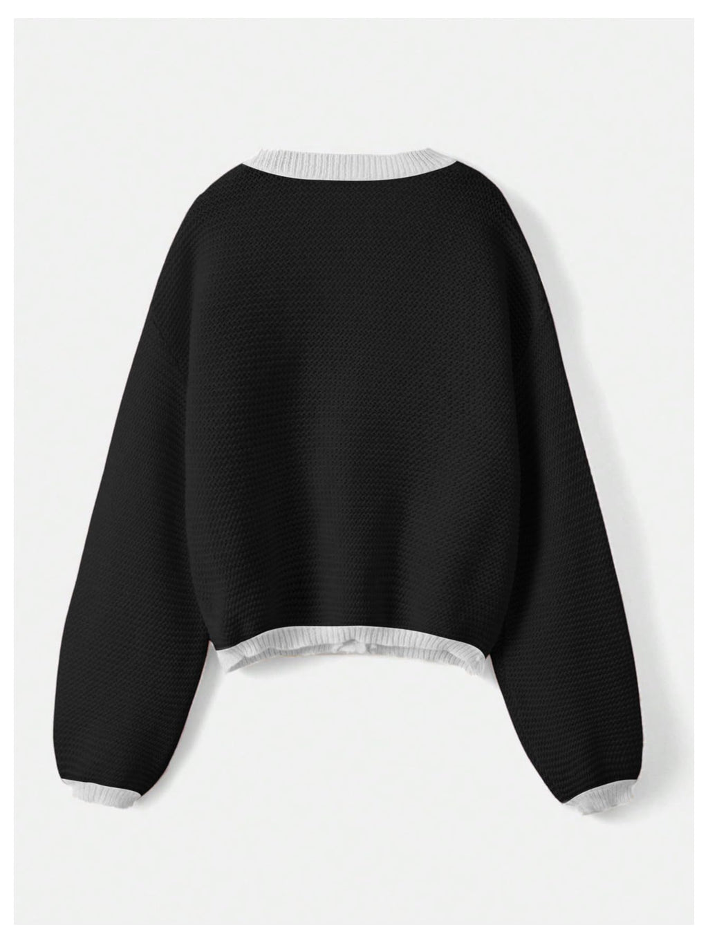 Women's Strawberry Pattern Open Front Bishop Sleeve Casual Cardigan