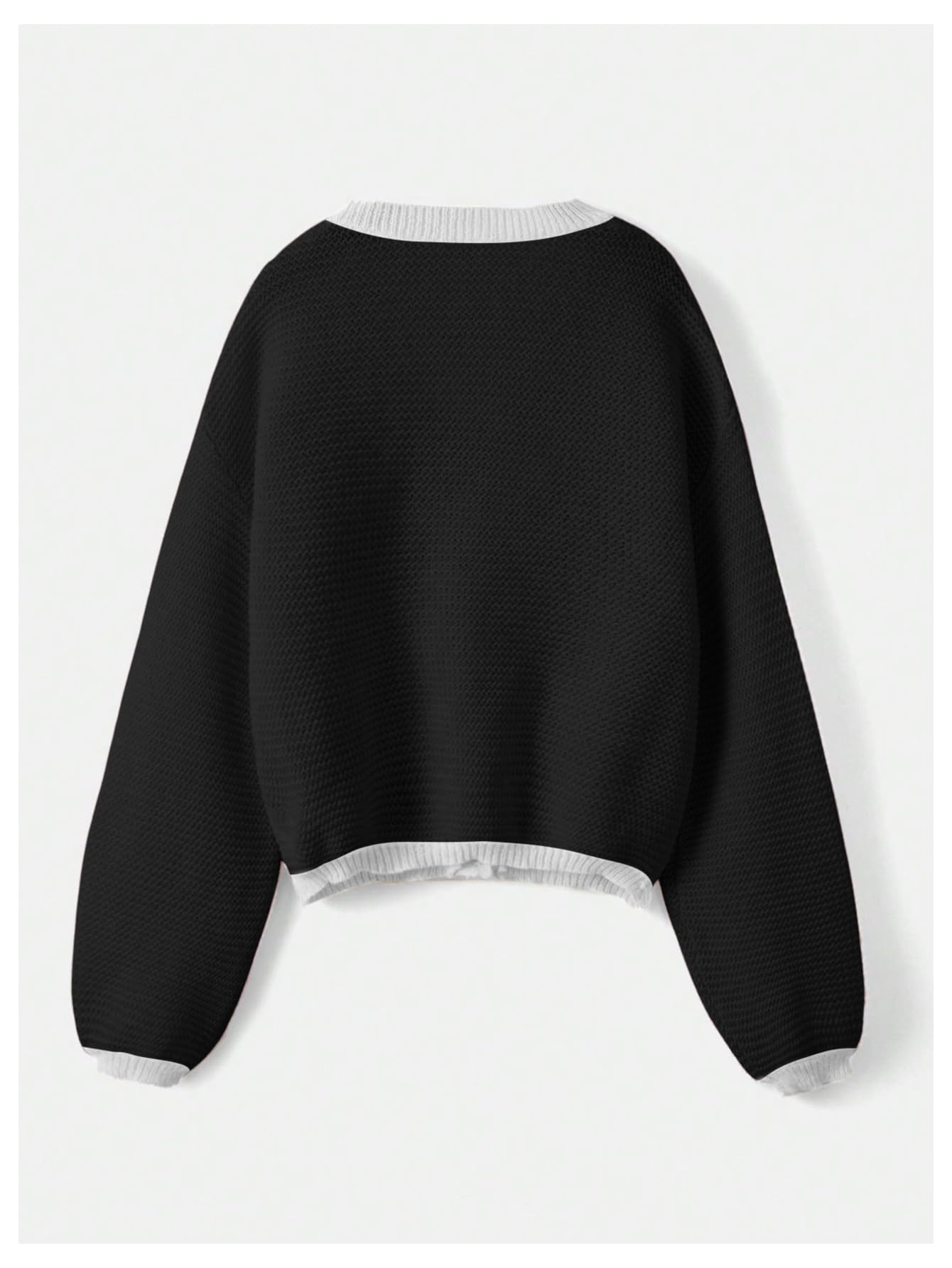 Women's Strawberry Pattern Open Front Bishop Sleeve Casual Cardigan