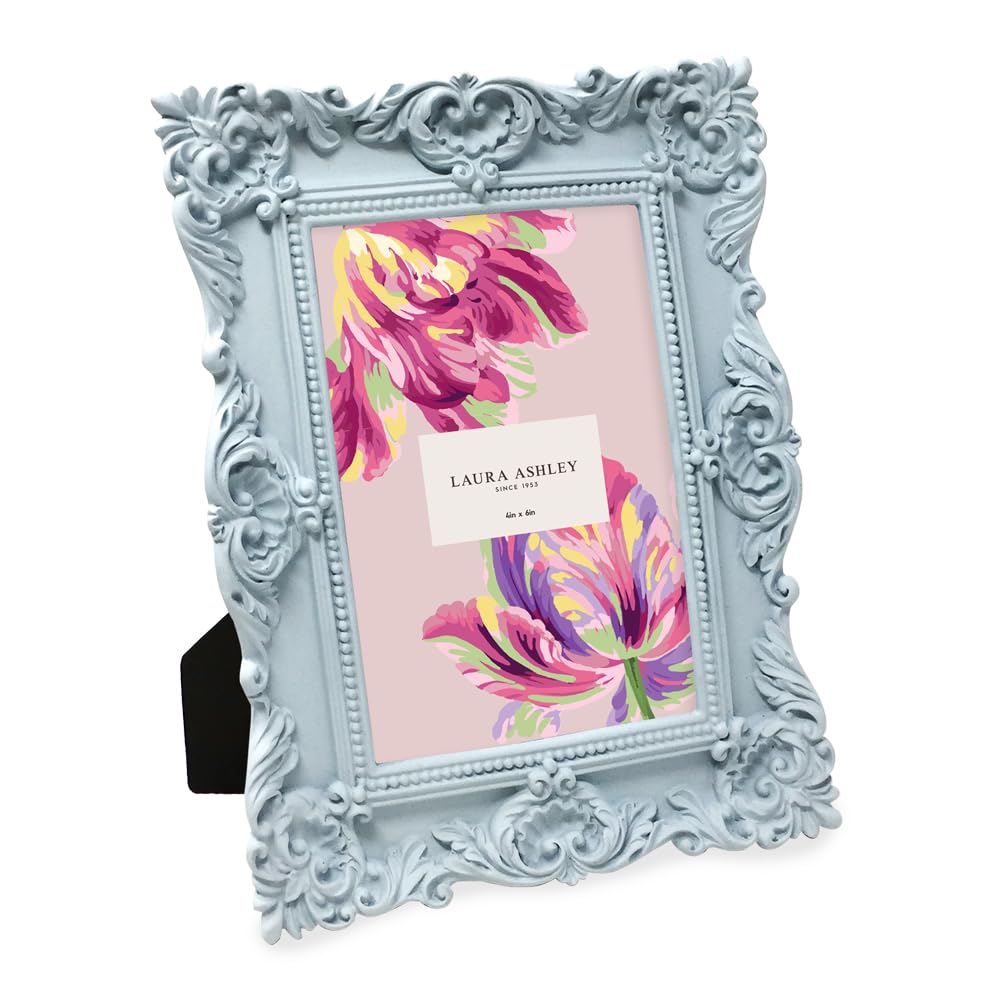Resin Picture Frame â€?Handcrafted Floral Design with Easel for Tabletop and Wall Display