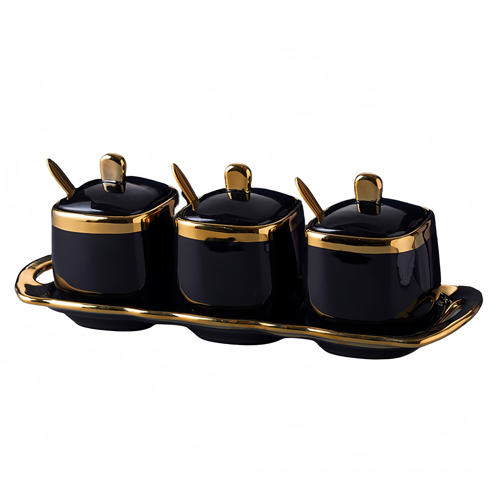 Sugar Bowl With Lid And Spoon, Sugar Pot Set Of 3