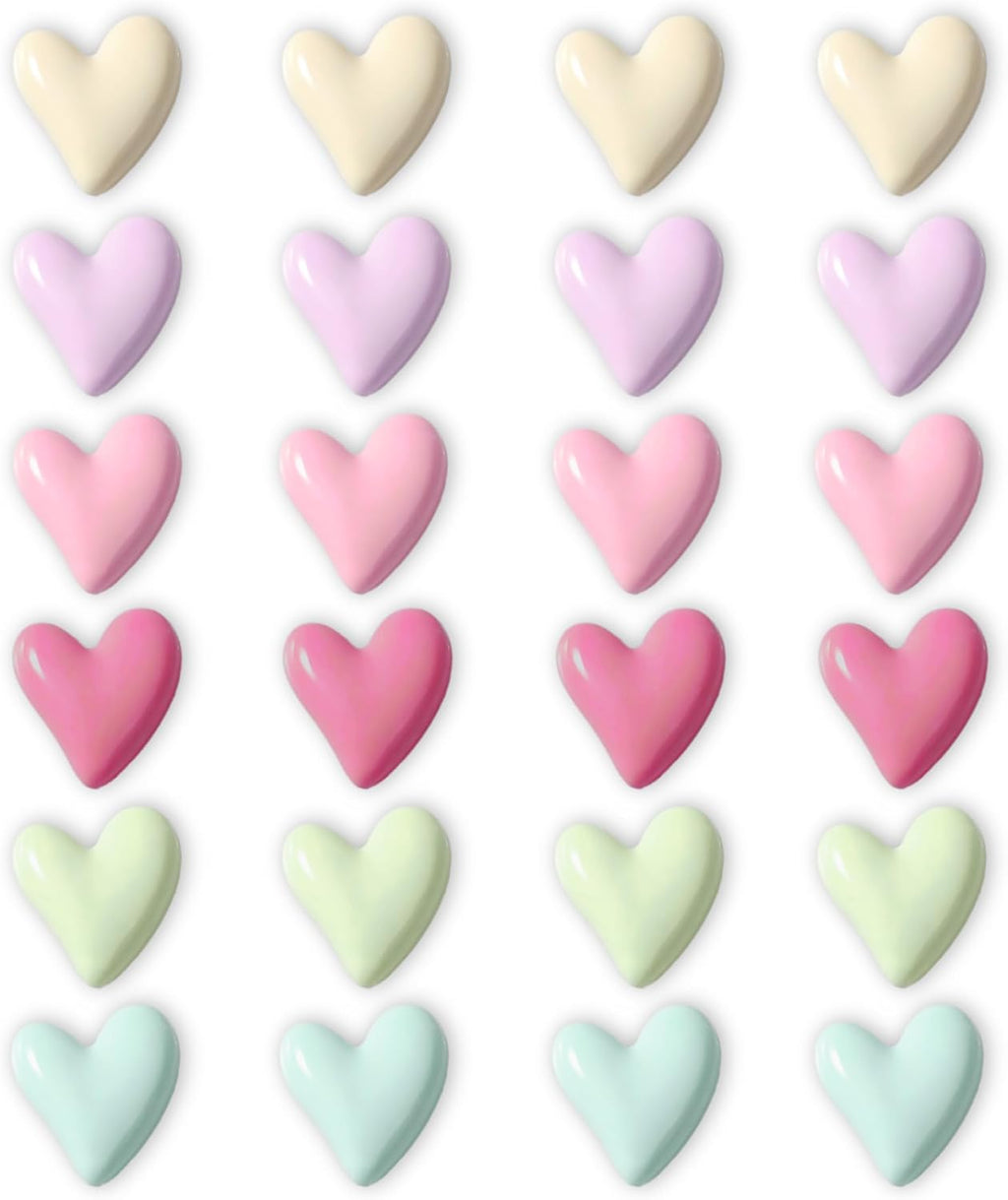 New 24PCS Fridge Magnets Cute Love Heart Refrigerator Magnets, Decorative Magnets