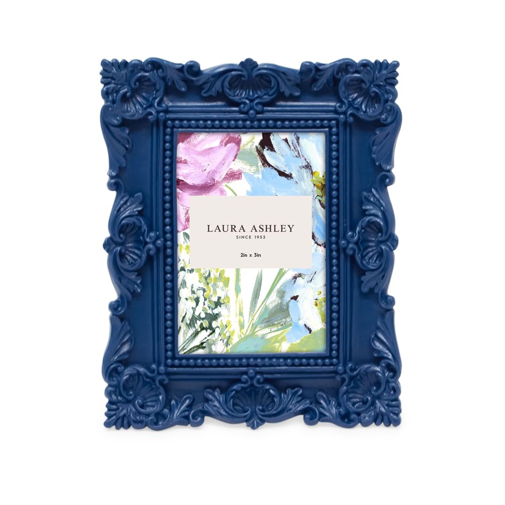 Resin Picture Frame â€?Handcrafted Floral Design with Easel for Tabletop and Wall Display