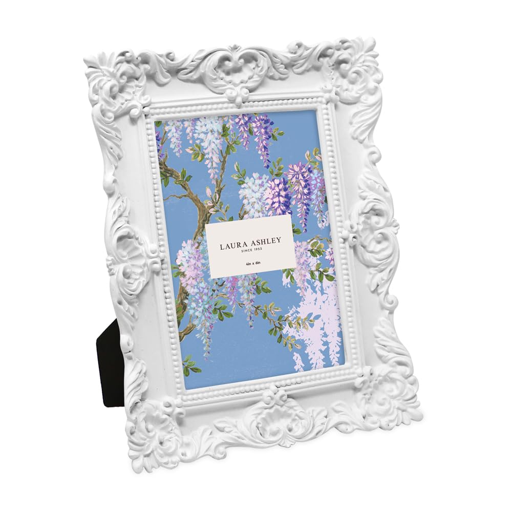 Resin Picture Frame â€?Handcrafted Floral Design with Easel for Tabletop and Wall Display