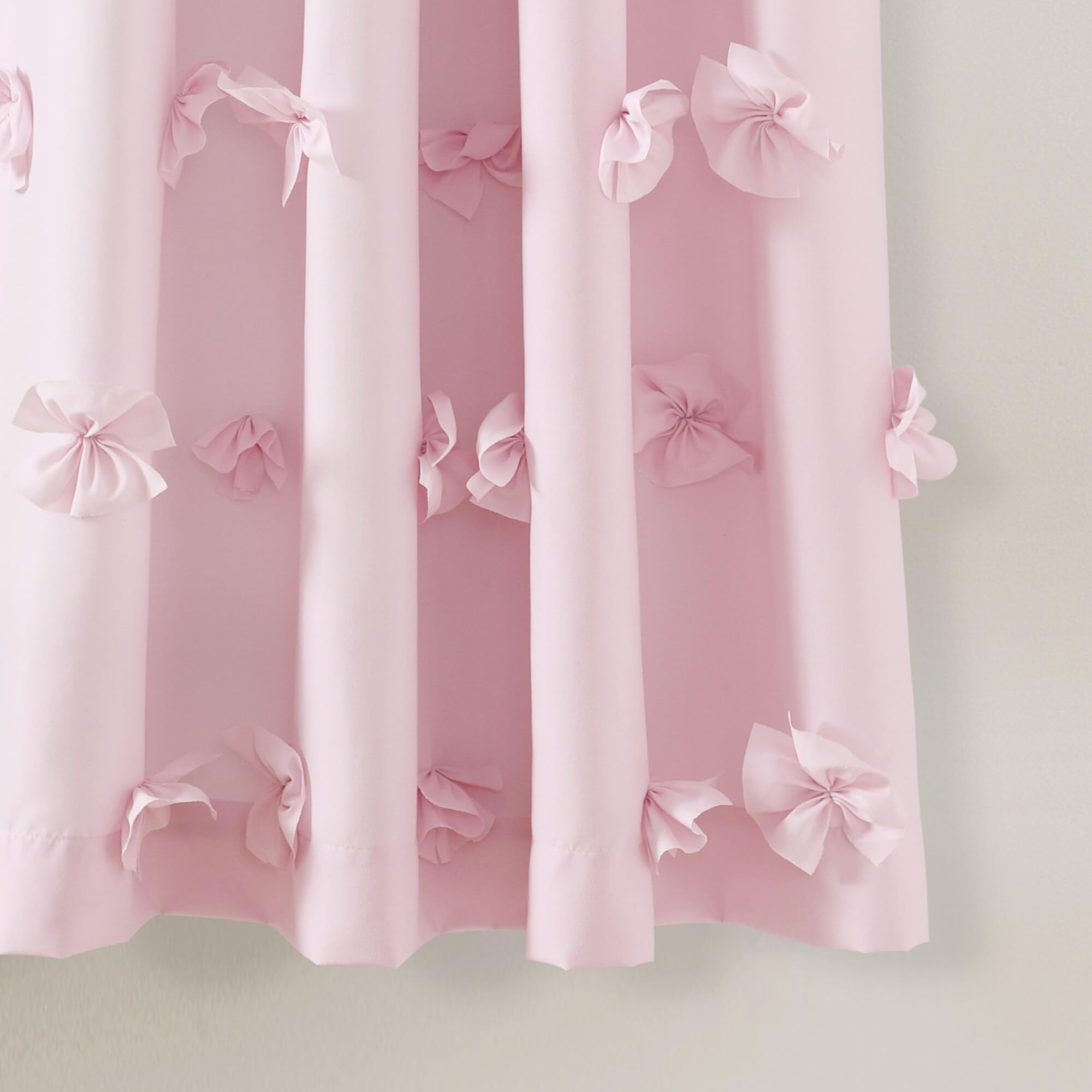 Charming Handmade Bow Details - Elegant Light Filtering Curtains